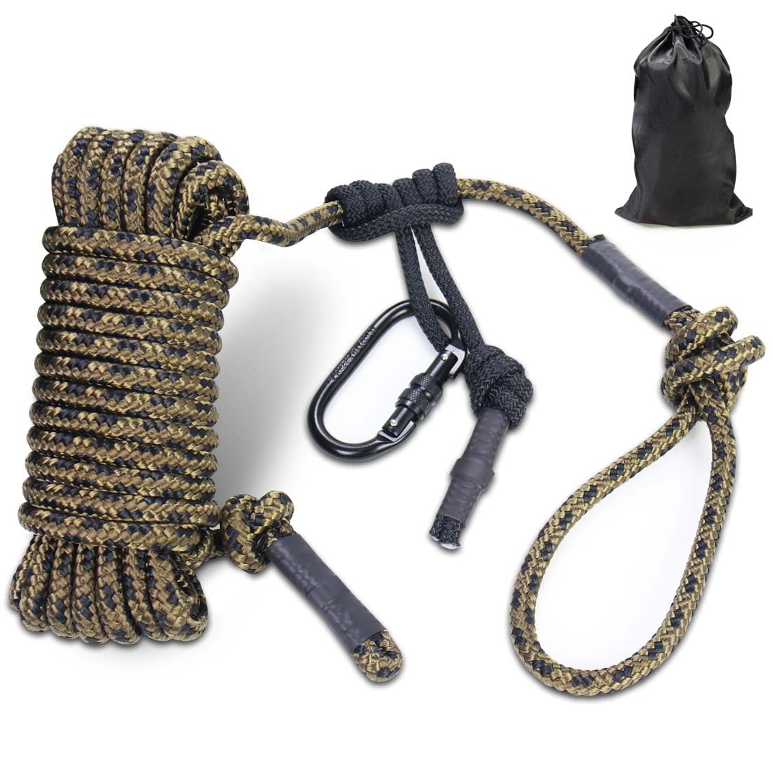 Treestand Safety Rope - 30FT Hunter Lifeline for Climbing Sticks, Hanging Ladder Stand & Tree Stand | Fall Protection for Bow Hunting & Outdoor Adventures | Perfect for Hunting Safety & Tree Stand Security
