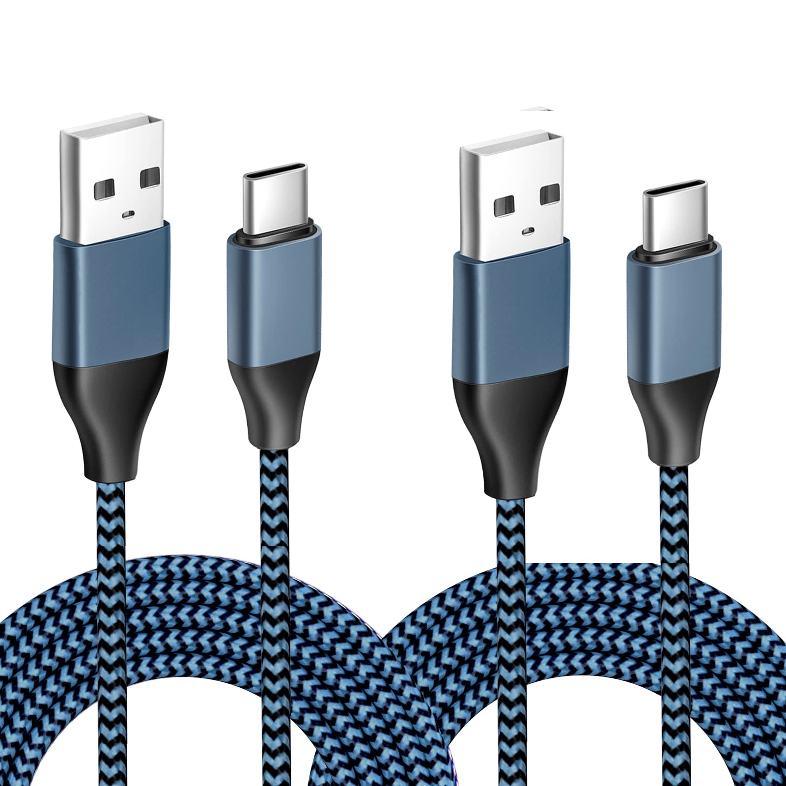10FT USB C Charger Cable for PS5 Controller - 3A Fast Charging & Data Sync, Nylon-Braided Durable Cord Compatible with PlayStation 5 DualSense, Xbox Series X/S, Nintendo Switch (Blue) - Perfect for Gaming Sessions & Device Charging