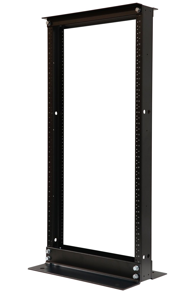 22U 2 Post Open Frame Server Rack - Heavy Duty 600LB Capacity Aluminum Relay Rack for Network Equipment | Perfect for Data Centers, IT Closets & Home Server Setups