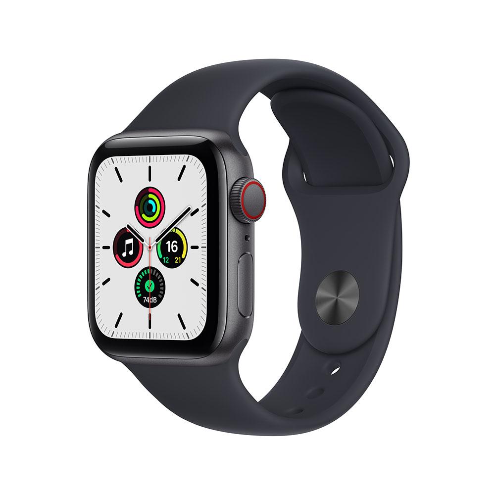 Apple Watch SE (GPS + Cellular) 40mm Space Gray Aluminum Case with Midnight Sport Band - Perfect for Fitness Tracking, Calls & Notifications on the Go