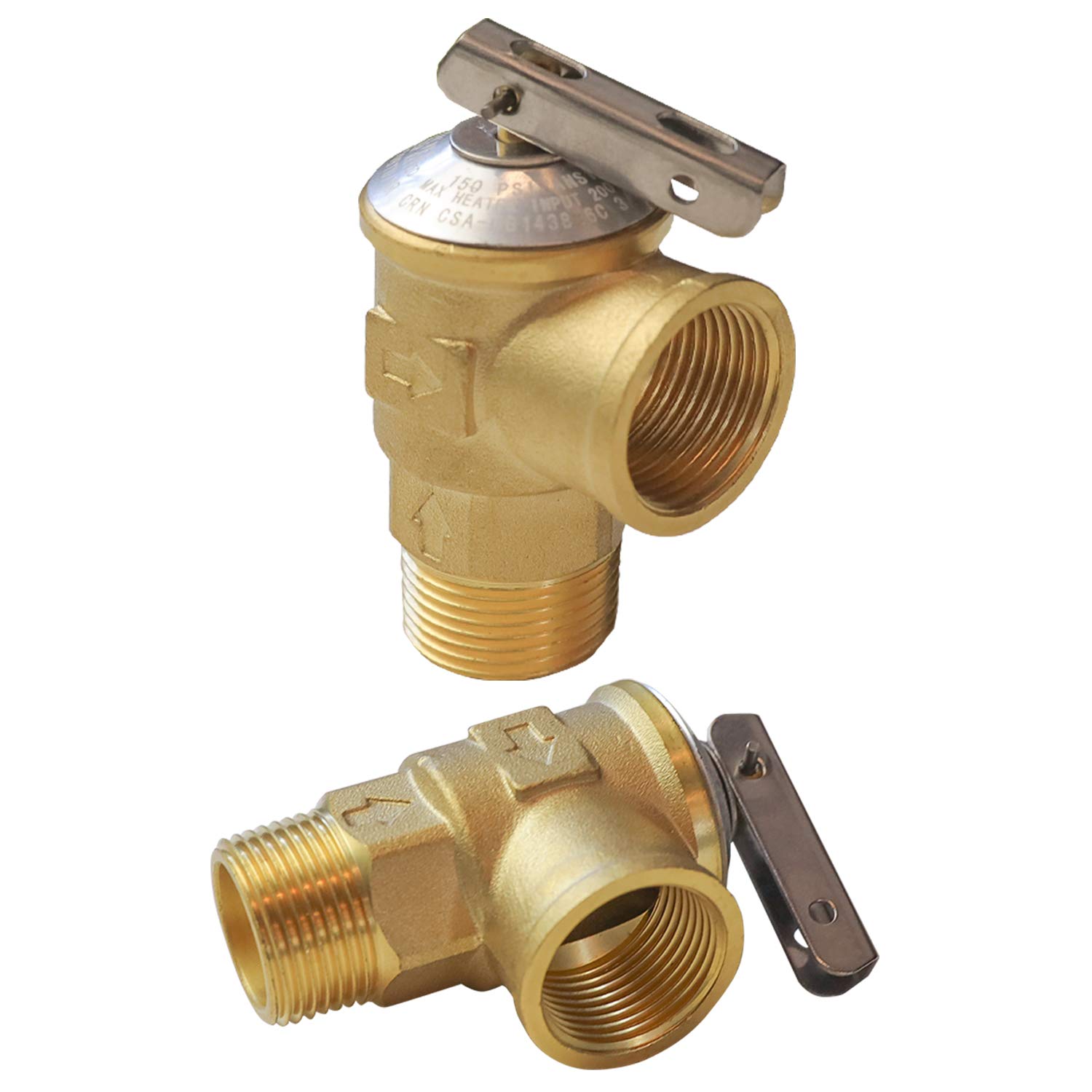Hourleey 3/4 Inch IPS Isolator Valve Kit for Tankless Water Heaters - Brass Service Valve with Pressure Relief - Perfect for Residential & Commercial Plumbing Installations
