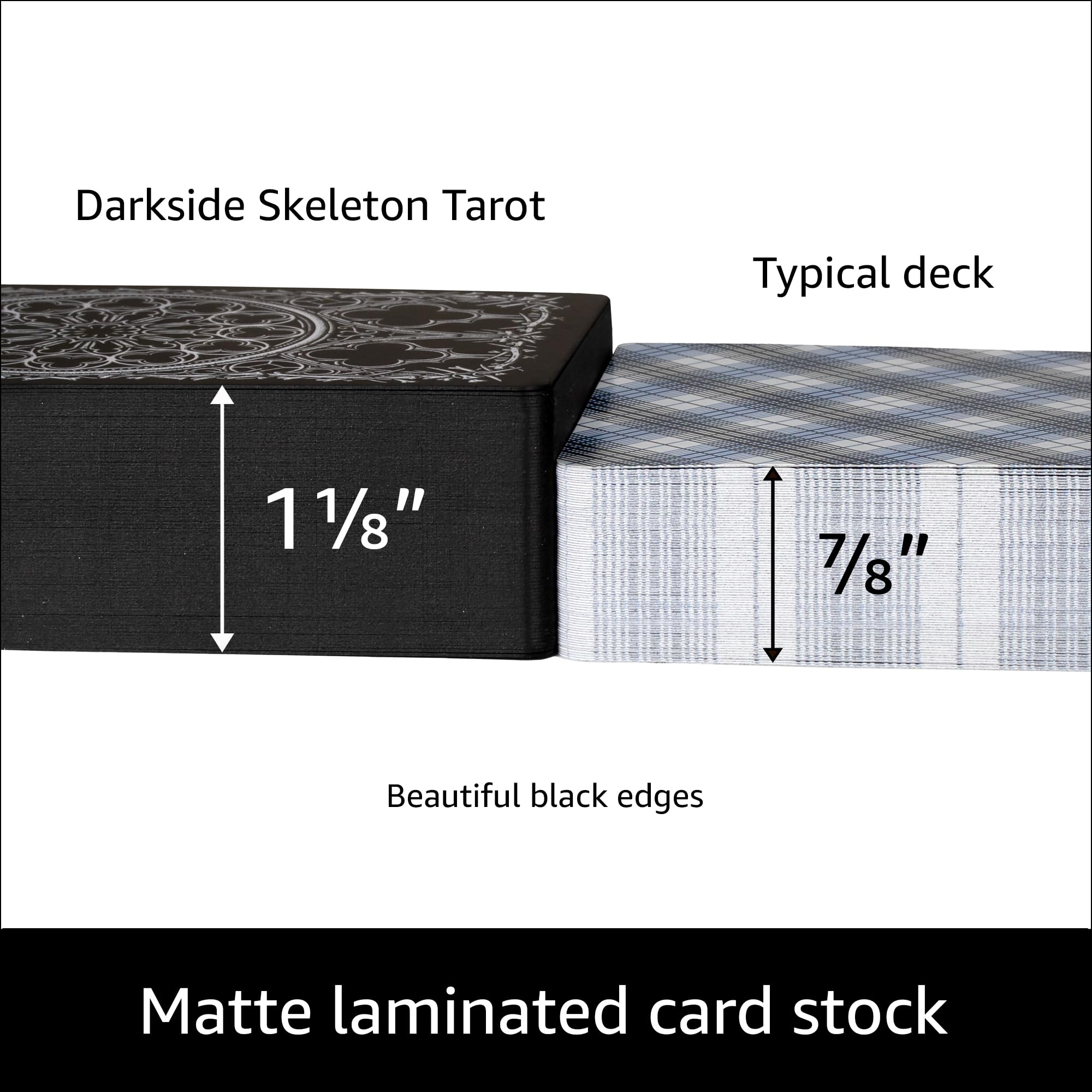 Darkside Skeleton Tarot Cards Deck - Gothic Occult Divination Set for Fortune Telling, Halloween Decor & Witchy Aesthetic | Perfect for Psychic Readings, Altar Decor & Spiritual Gifts