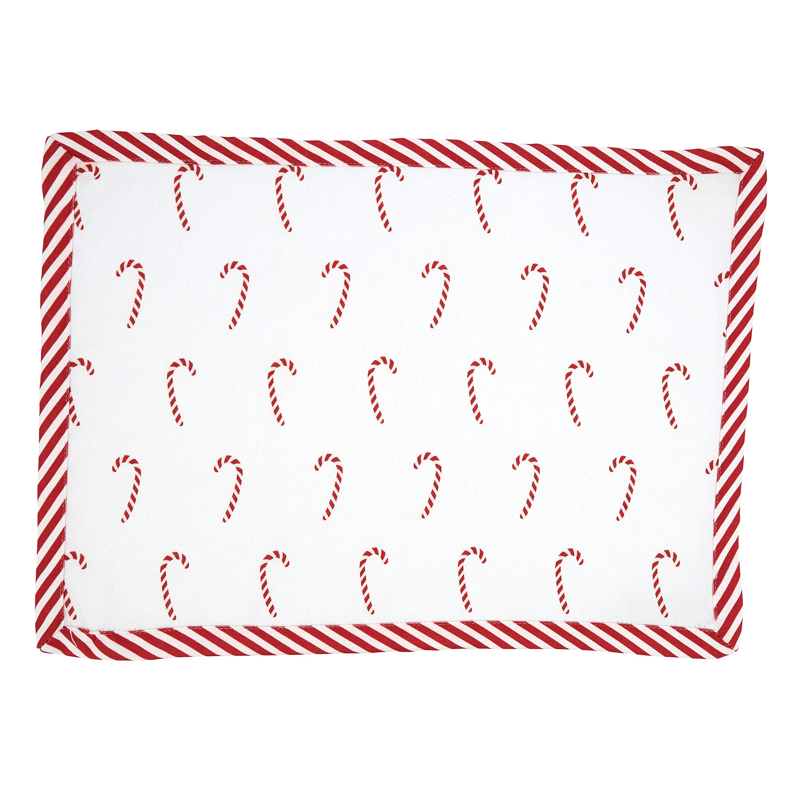 Festive Candy Cane Christmas Placemats Set of 4 - Holiday Dining Decor for Table Settings, Parties & Seasonal Home Decorating