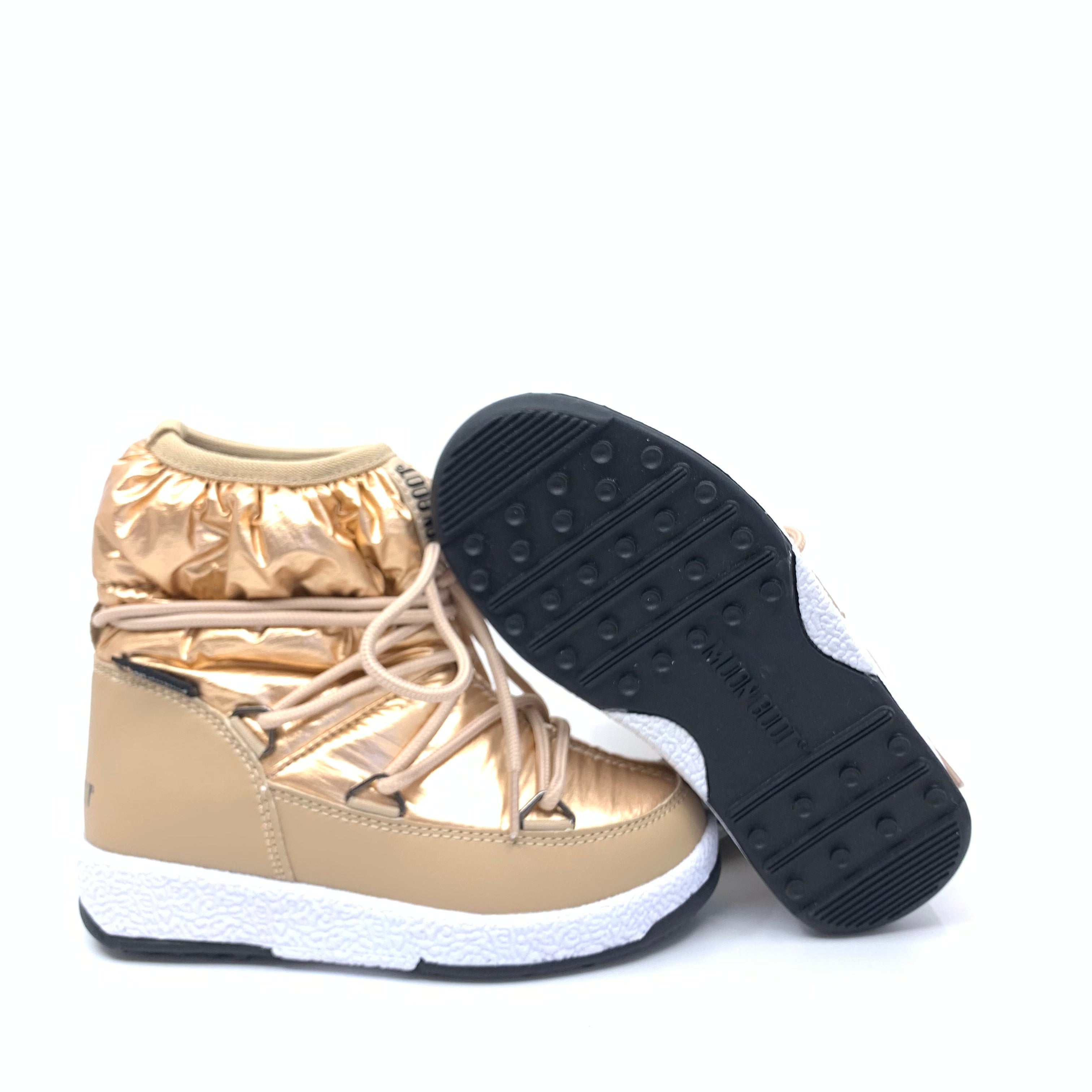 Rose Gold Moon Boots for Women - Waterproof Winter Snow Boots with Warm Fleece Lining - Perfect for Skiing, Snowboarding & Cold Weather Outdoor Activities