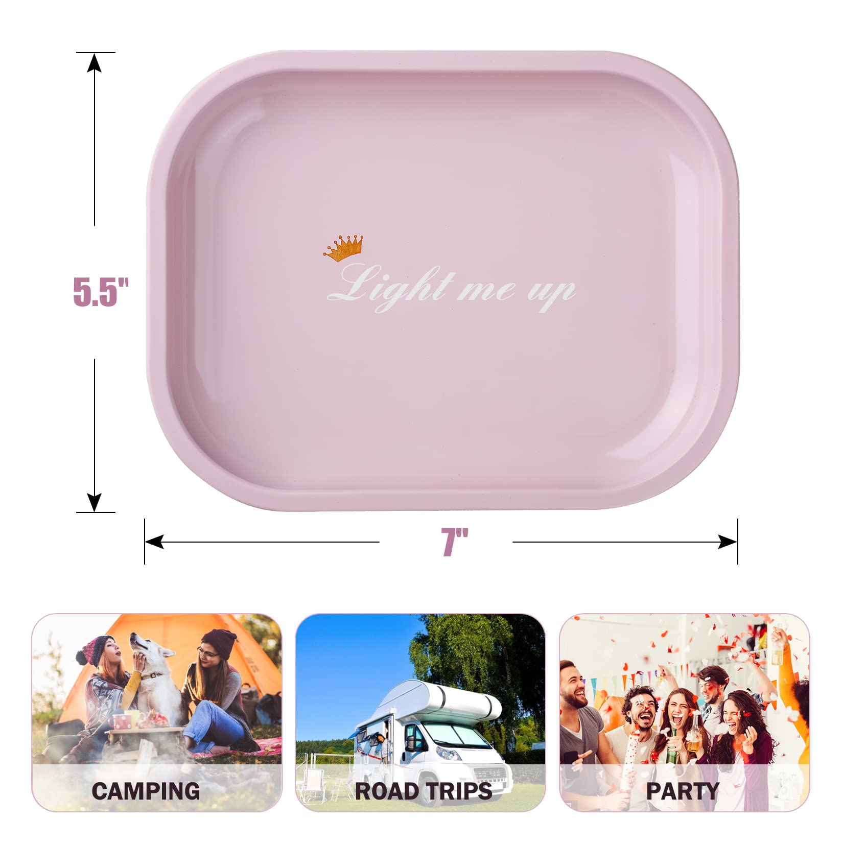 50pcs Pink Rolling Trays Kit - 7