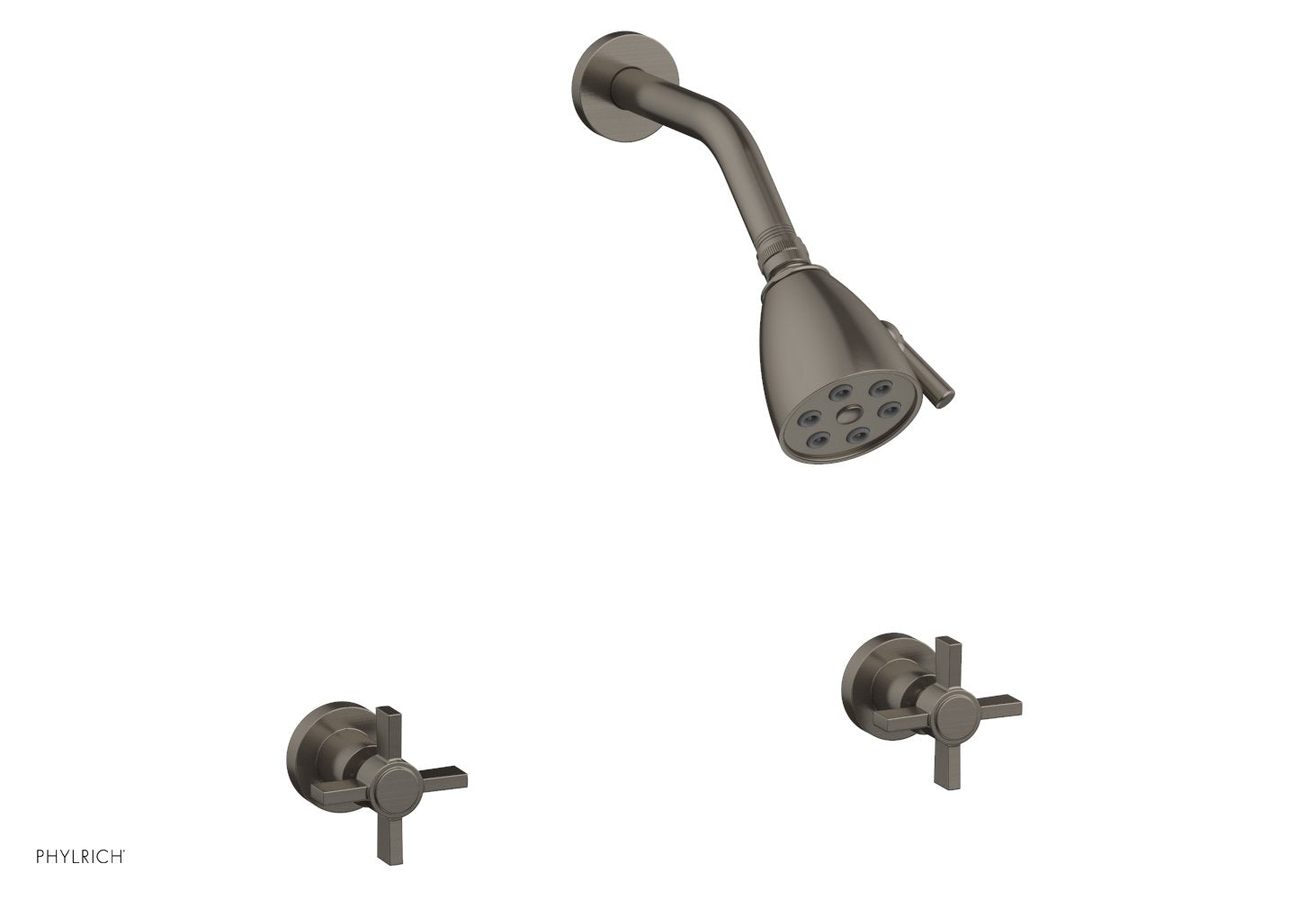 Premium Two Handle Shower Faucet Set with Blade Cross Handles - D3137 - Perfect for Modern Bathroom Renovations and Spa-Like Shower Experiences