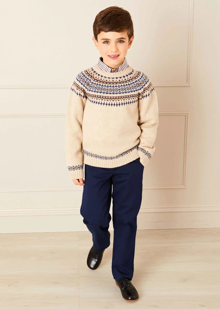 **Navy Pocket Detail Chino Trousers for Boys (4-10 Years) - Comfortable & Stylish Kids' Pants for School, Play & Casual Wear**