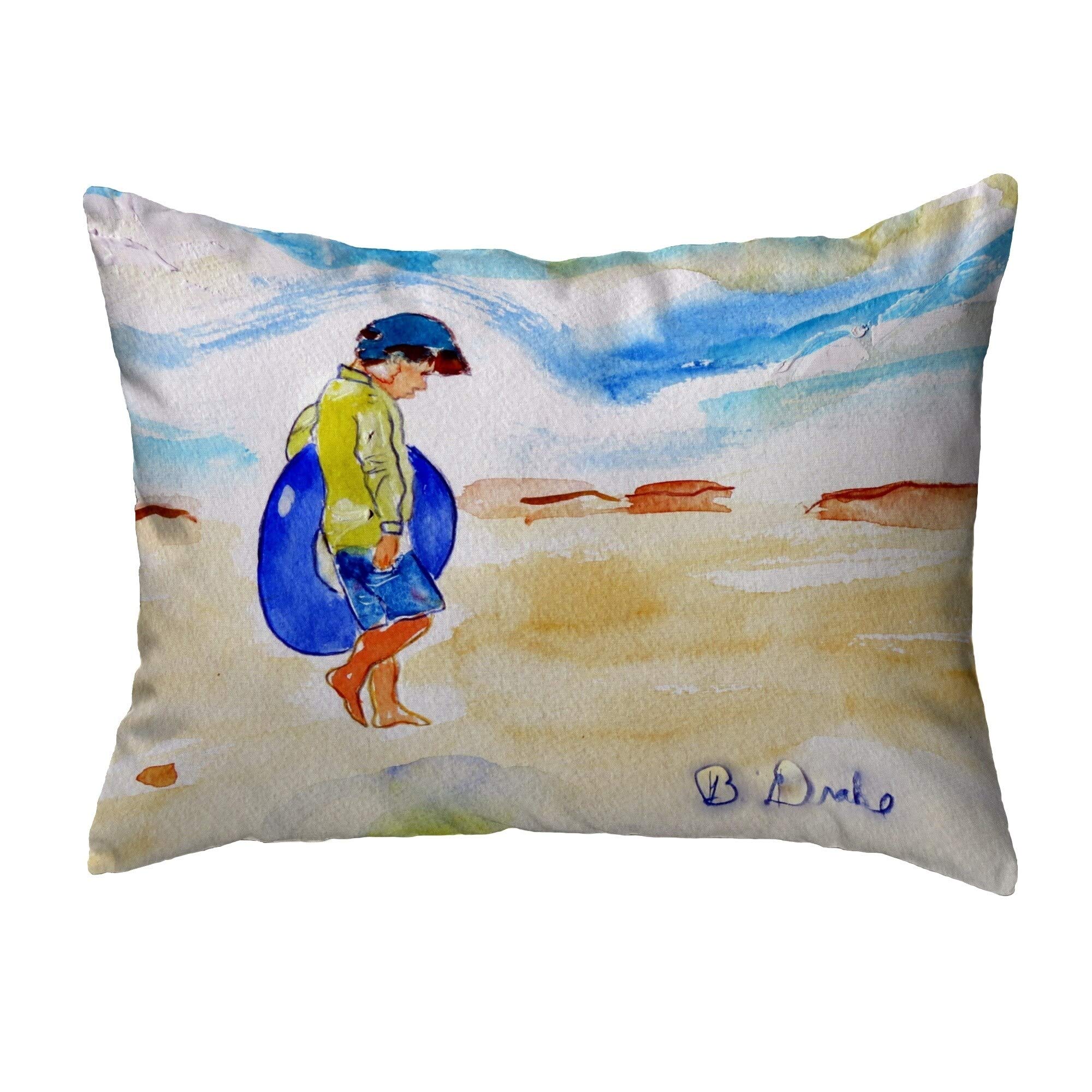 Betsy Drake NC1021 Decorative Throw Pillow 16x20 Inches - Multi-Color for Sofa, Bed & Home Decor