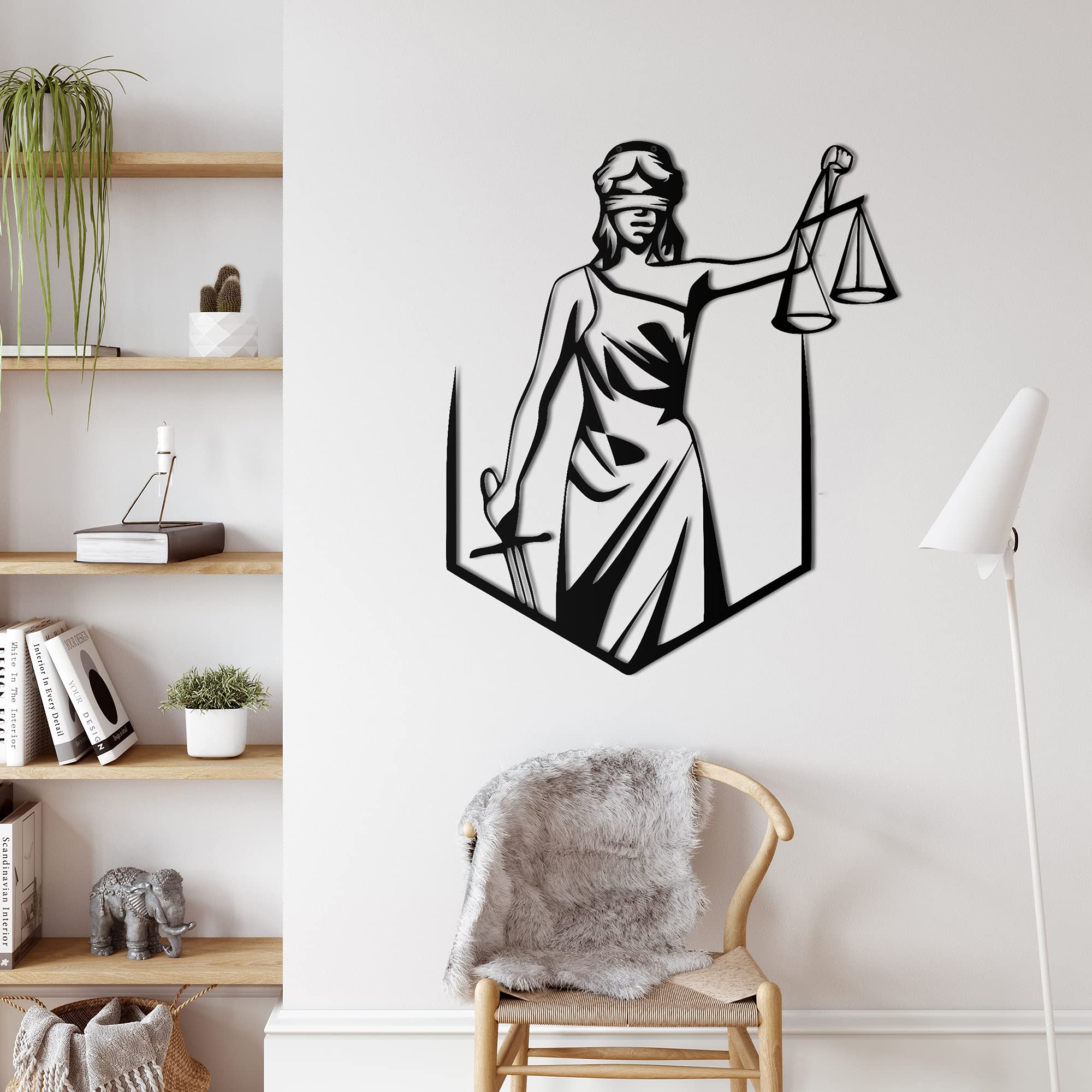 DEKADRON Themis Lady Justice Metal Wall Art - 15