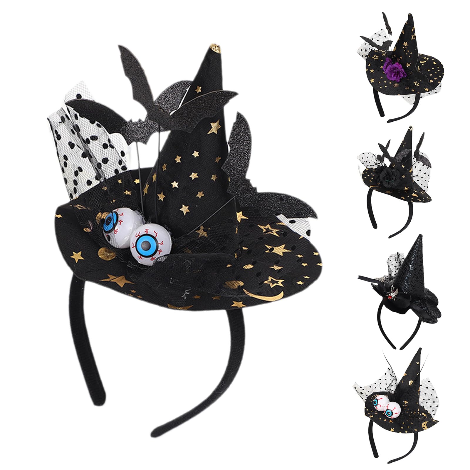 Halloween Witch Hat Headband - Spooky Cosplay Costume Accessory for Adults & Kids - Perfect for Halloween Parties, Trick or Treating & Festive Celebrations