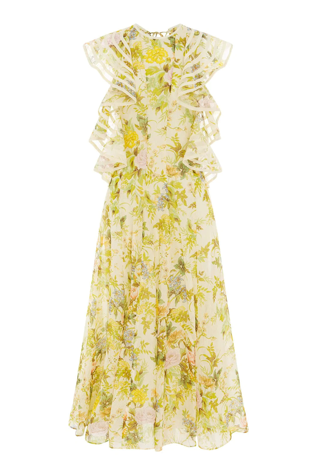 Eden Flounce Midi Dress - Elegant Floral Summer Dress for Women | Perfect for Weddings, Parties & Casual Outings