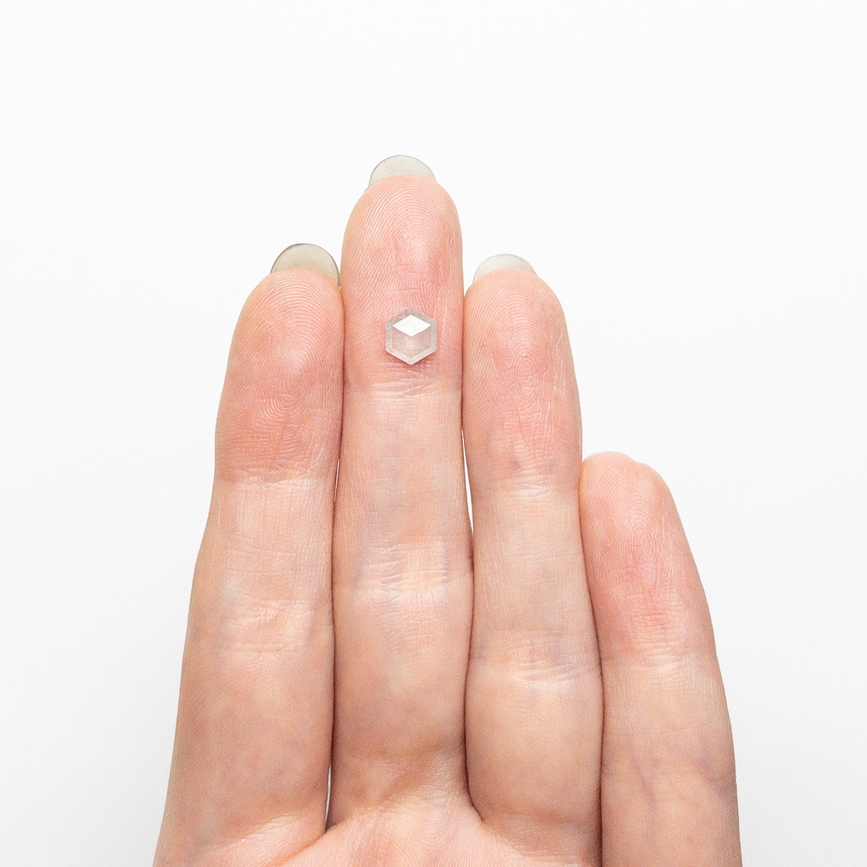 0.68ct Hexagon Rose Cut Diamond (6.43x5.57x2.17mm) - 25457 23 | Loose Gemstone for Jewelry Making, Engagement Rings & Unique Gifts