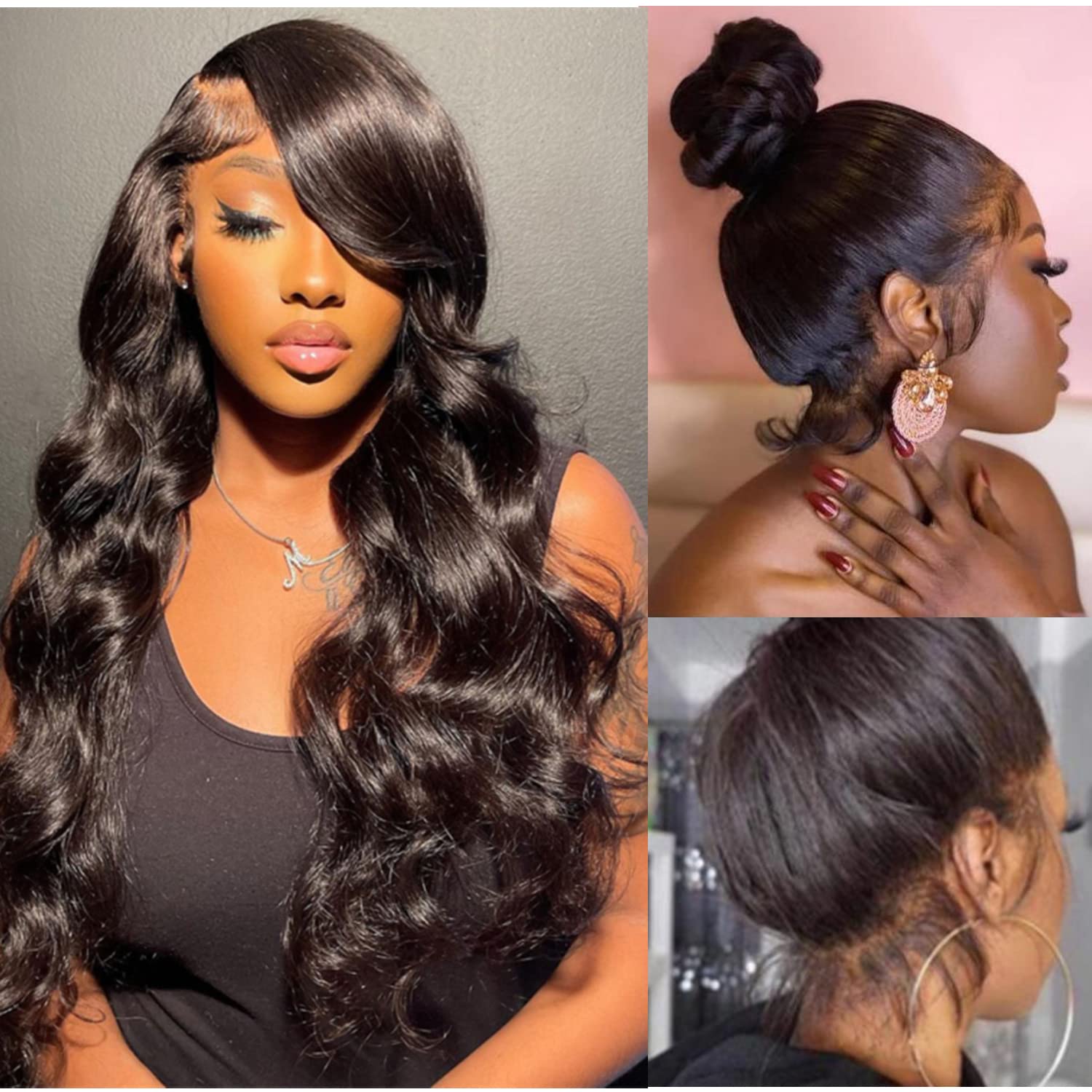 360 Lace Front Wigs Human Hair - Body Wave Pre Plucked 150% Density Full Lace Frontal Wigs for Black Women (26 Inch) | Natural Look for Daily Wear, Parties & Special Occasions