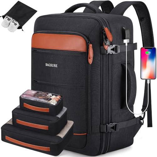 Black-brown (Backpack With 4 Packing Cubes)