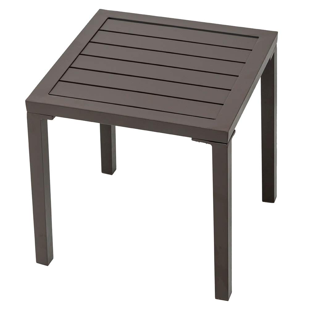 Outdoor Aluminum Square Side Table - 15.75