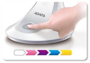 ADATA Tulip LED Desk Lamp - Adjustable Brightness, White & Blue Light, UK 3-Pin Plug (AL-DKDD300-8W55WB) - Perfect for Home Office, Study, Reading & Bedside Lighting