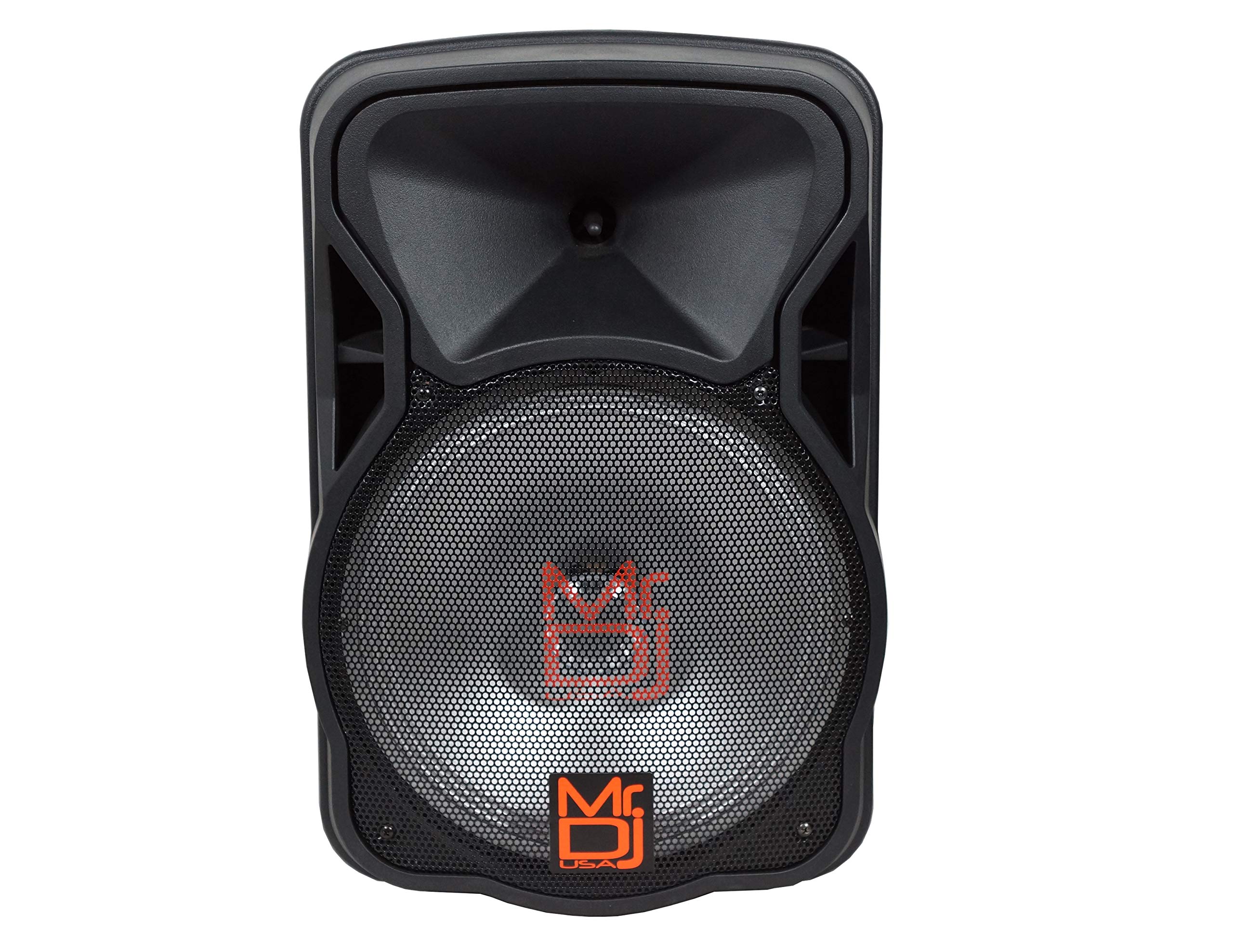 Mr. DJ USA DJ12BAT+ 12-Inch Portable Trolley PA System - 3000W PMPO Bluetooth TWS Active Speaker with LCD Display, MP3, USB, and Micro SD Support - Perfect for Outdoor Parties, Events, and DJ Performances