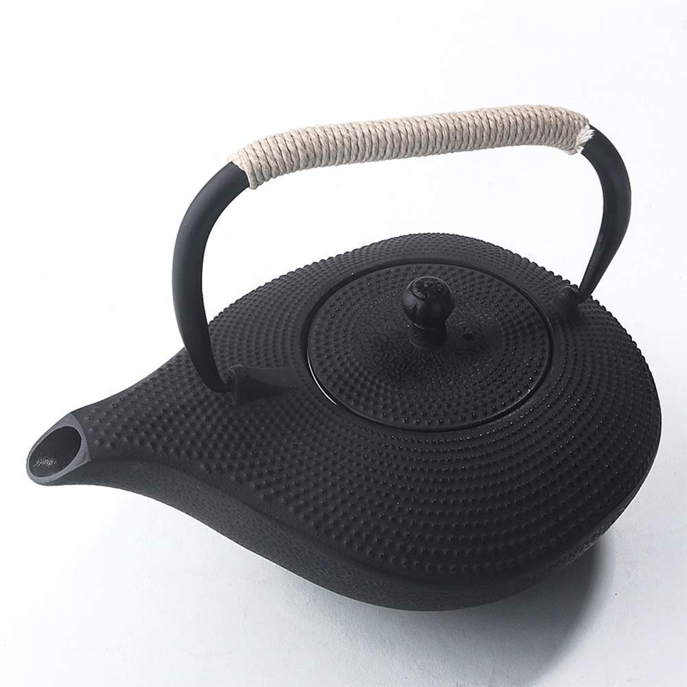 Premium Black Cast Iron Teapot with Removable Stainless Steel Filter - 1000ml Japanese Tetsubin Teapot for Loose Leaf Tea | Healthy Tea Brewing | Perfect Gift for Tea Lovers | Ideal for Home, Office & Tea Ceremonies
