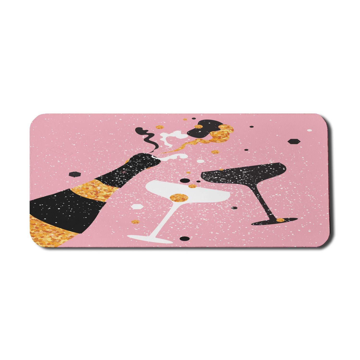 Ambesonne Vintage Champagne Party Mouse Pad - Non-Slip Rubber Gaming Mousepad (35