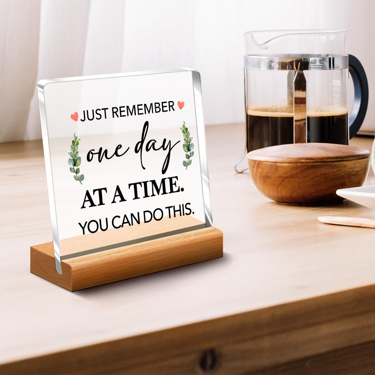 Little Reminders Desk Sign - Positive Acrylic Plaque with Inspirational Message - Motivational Office Decor for Women & Coworkers - Perfect Cheer Up Gift for Friends, Colleagues & Boss (A358) - Ideal for Office, Home Desk & Workspace Motivation