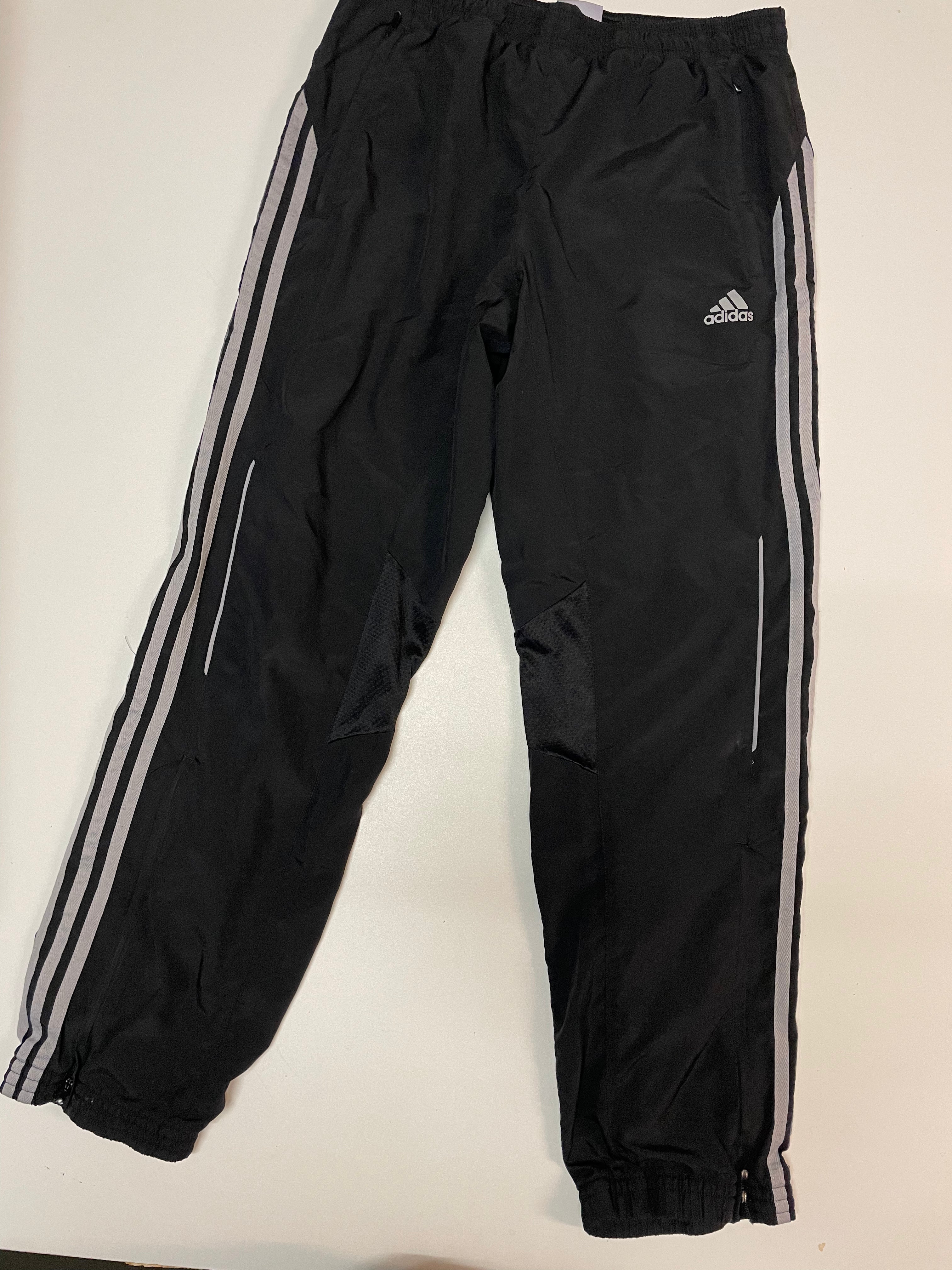 Adidas Vintage Track Pants - Baggy Nylon Joggers with Waterproof Shell (Style #8793) | Men's Size S | 90s Retro Streetwear for Casual & Gym Wear