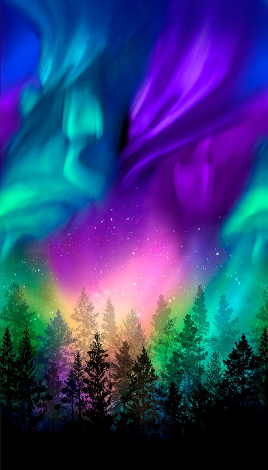 Aurora Panel Fabric - 100% Cotton Multi-Color Print - Half Yard Cut for Quilting, Sewing & DIY Crafts - Perfect for Home Decor, Apparel & Patchwork Projects