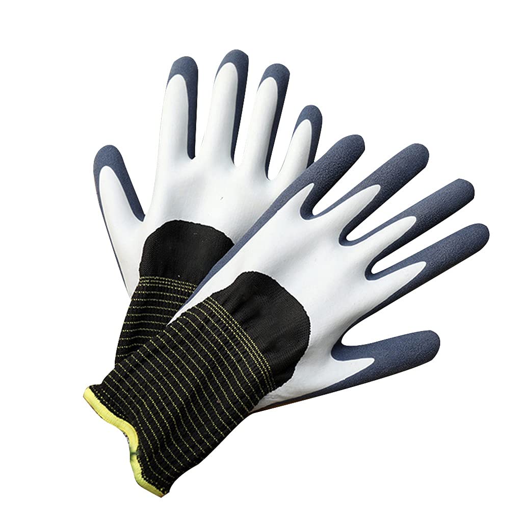 YFQHDD 3 Pairs Breathable Non-Slip Waterproof Gardening Gloves - Durable Rubber Pruning & Digging Gloves for Planting, Weeding & Outdoor Work - Perfect for Gardeners, Landscapers & DIY Enthusiasts