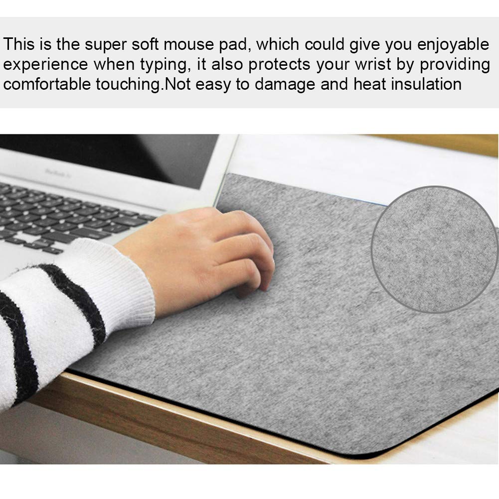 Large Extended Computer Desk Mat with Wrist Support - Non-Slip Keyboard & Mouse Pad for Comfortable Typing & Gaming | Perfect for Home Office, Workstation & Laptop Use (Grey)