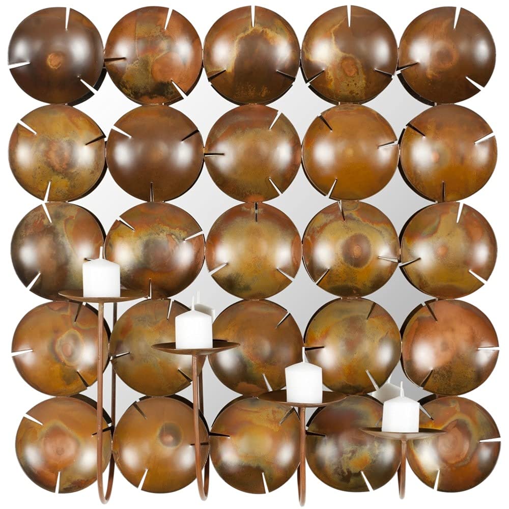 Safavieh Coco Shells Candle Holder Wall Sconce - Decorative Coastal Wall Art for Living Room, Bedroom, or Bathroom Décor
