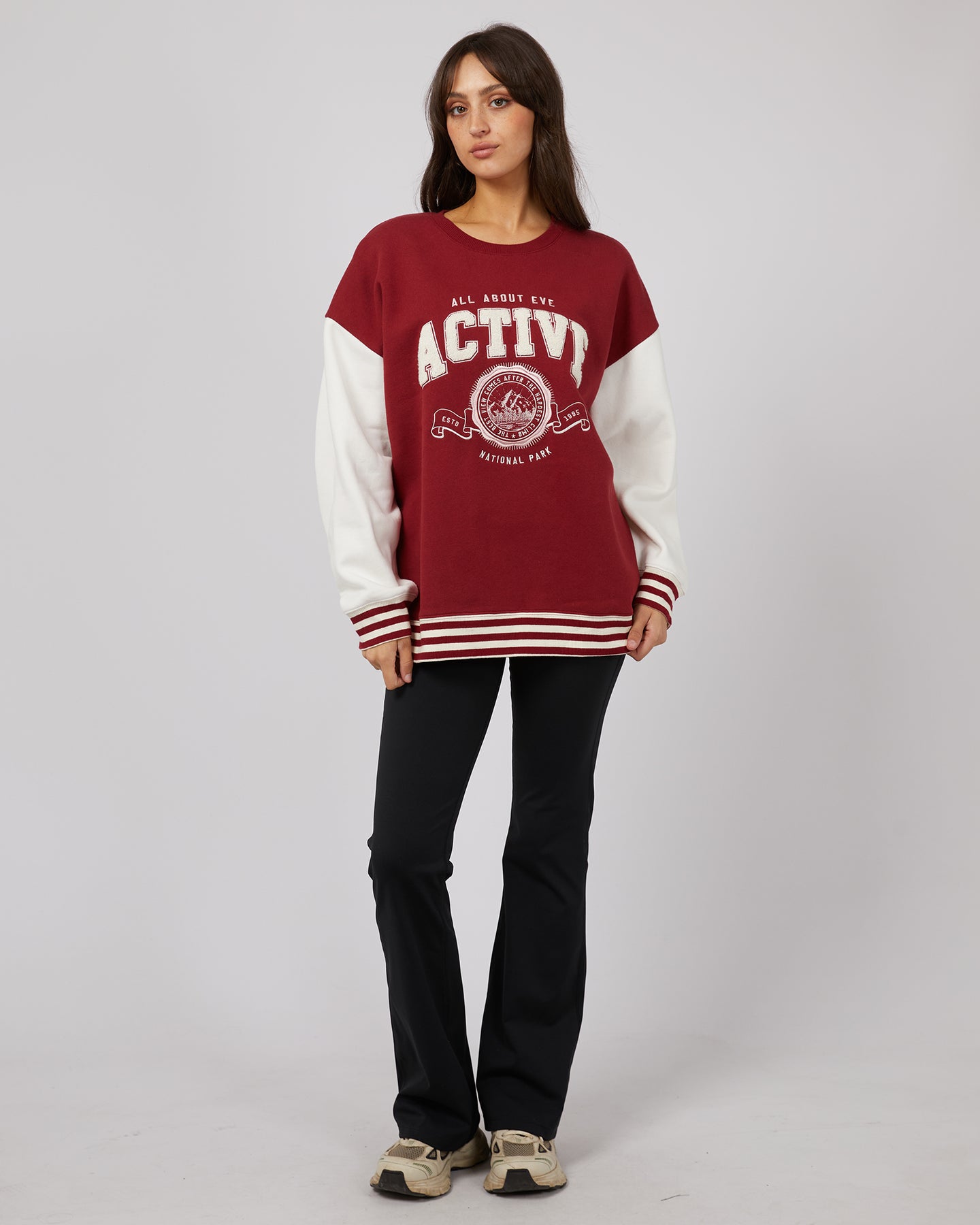 All About Eve National Contrast Crew Neck T-Shirt - Stylish Casual Top for Women | Perfect for Everyday Wear, Outings & Layering