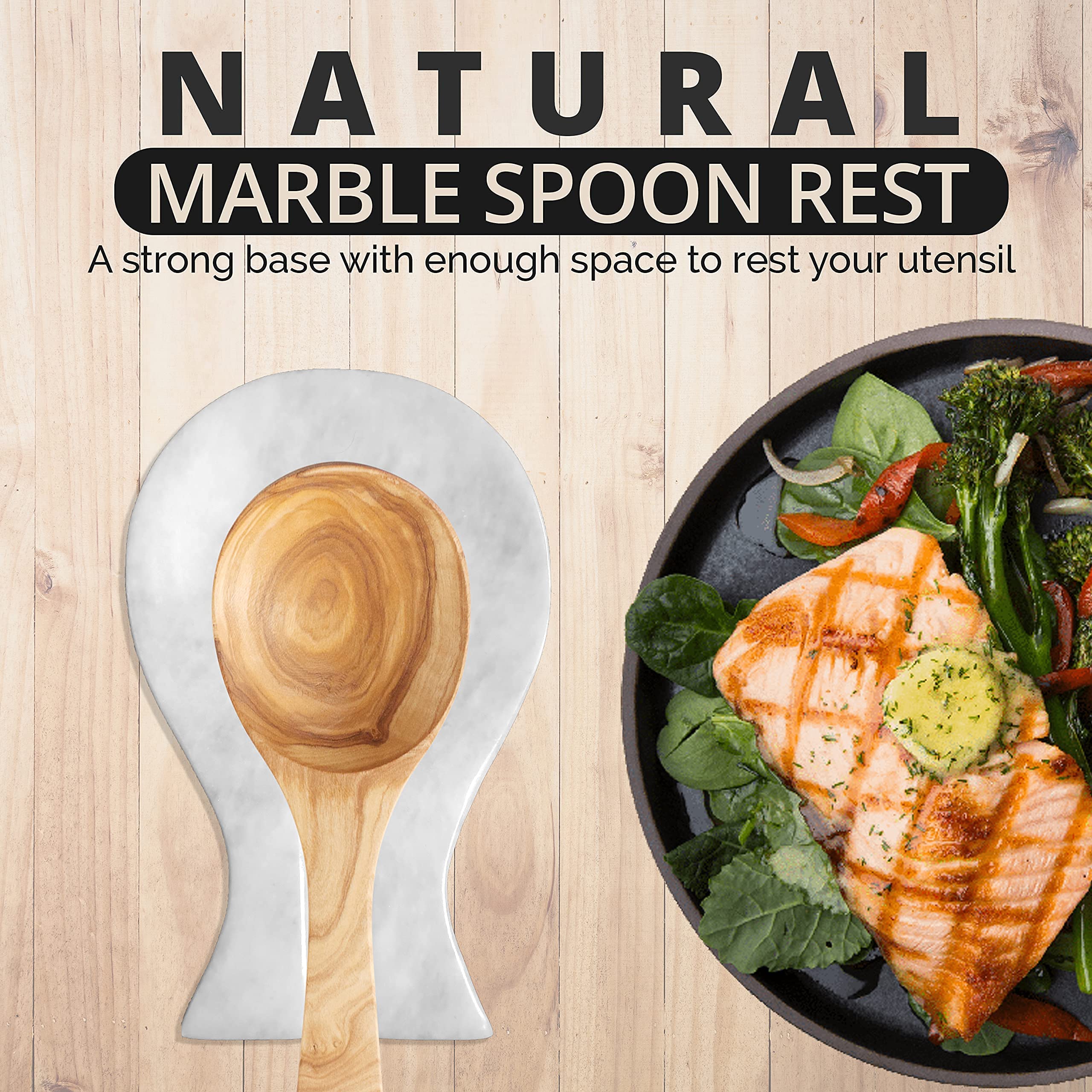 Premium Handmade Cloud White Marble Spoon Rest - Elegant Kitchen Counter Organizer, Spatula Holder & Unique Housewarming Gift for Cooking Enthusiasts - Perfect for Modern Kitchens & Dinner Party Hosting