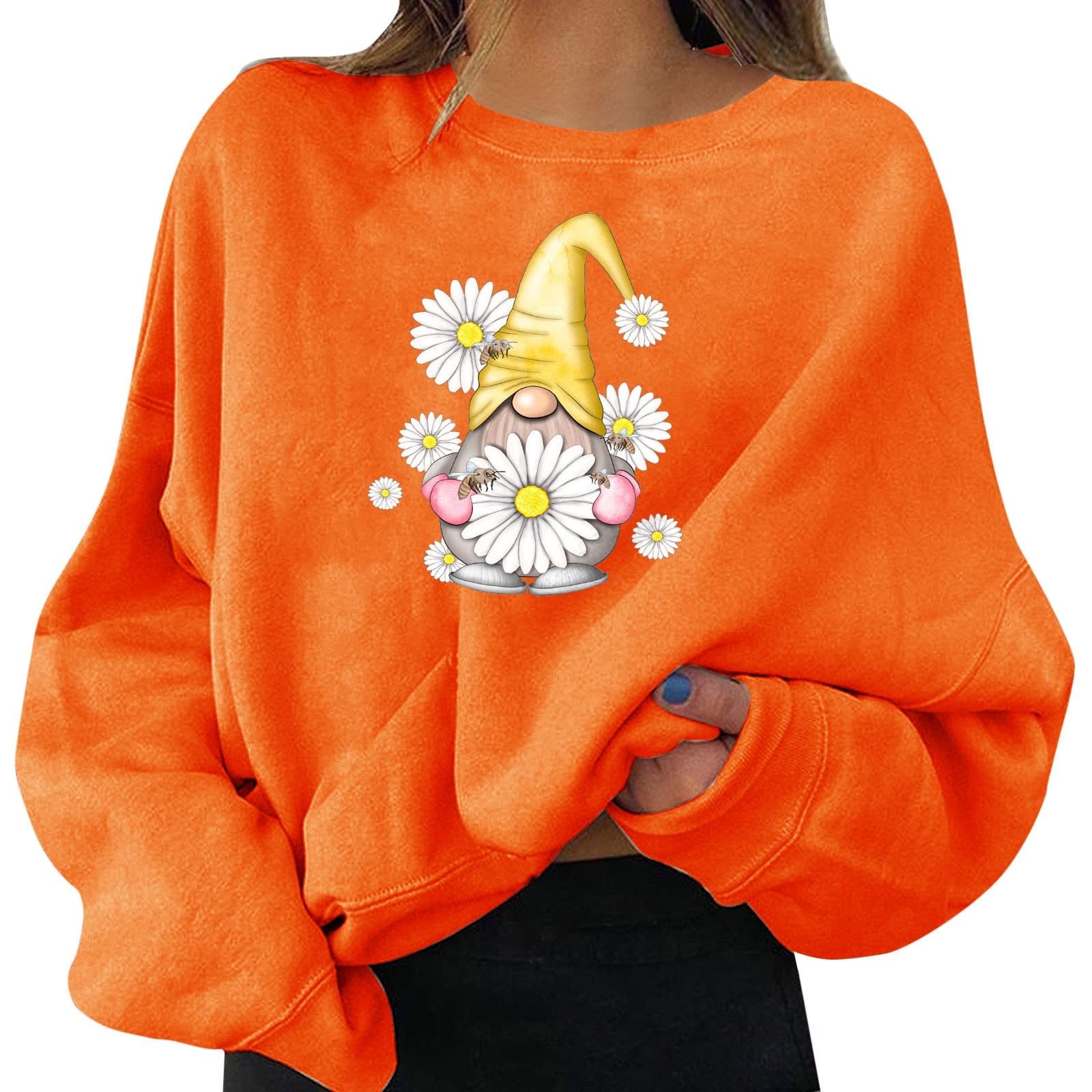Funny Halloween Graphic Print Sweatshirts for Women - Cozy Round Neck Long Sleeve Zip Up Hoodies for Older Ladies - Perfect for Halloween Parties, Casual Wear & Fall Fashion