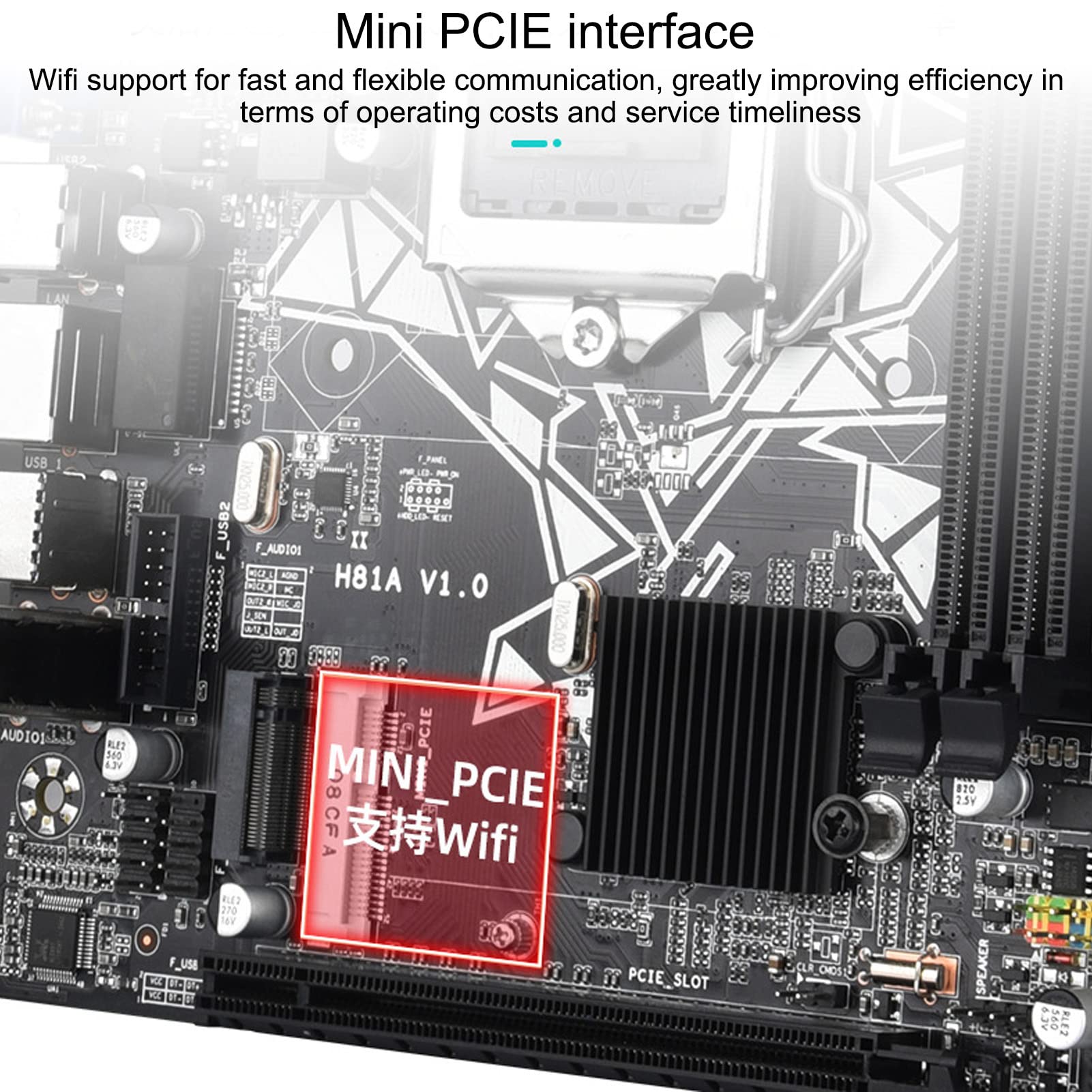 H81a Motherboard - SATA 3.0 High Speed Transfer, VGA & HDMI Ports, WiFi Support, NGFF M.2 Interface, Multi-Phase Power for Xeon E3 V3 - Perfect for Gaming PC Builds and Home Office Workstations