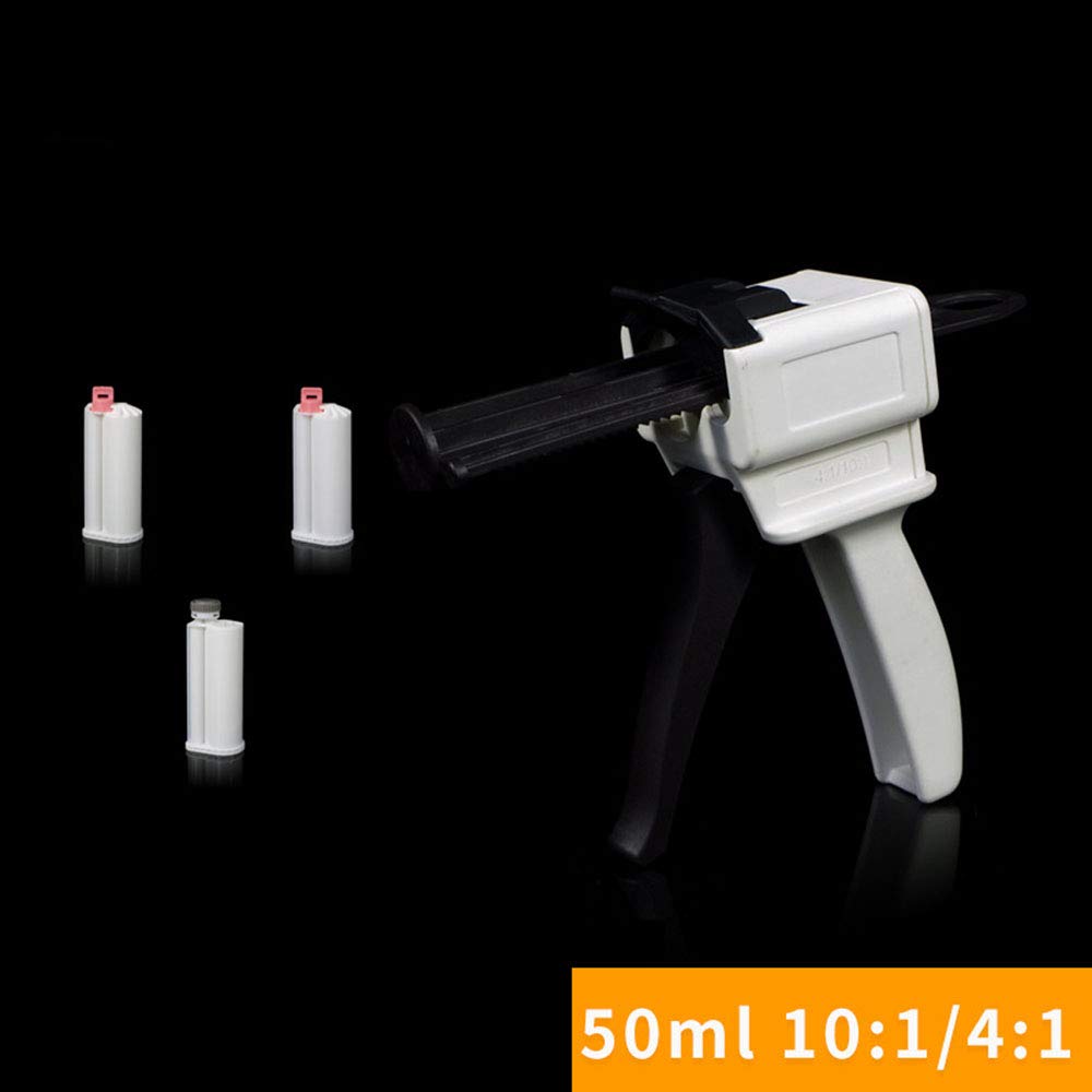 Manual AB Glue Gun with Dispensing Gun - Compatible with 50ml 10:1 & 4:1 AB Glue Cartridges & Mixing Tubes - Perfect for DIY Crafts, Home Repairs, and Industrial Bonding Projects