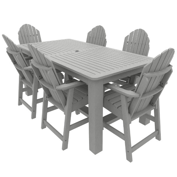 Muskoka 7-Piece Counter Bistro Dining Set - Patio Bar Height Table & Stools for Outdoor Entertaining & Small Space Dining