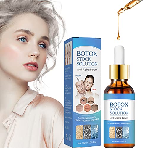 Botox Stock Solution - Anti-Wrinkle & Anti-Aging Facial Serum with Collagen | Youthful Skin Treatment for Fine Lines & Wrinkles | Perfect for Daily Skincare Routine & Nighttime Rejuvenation