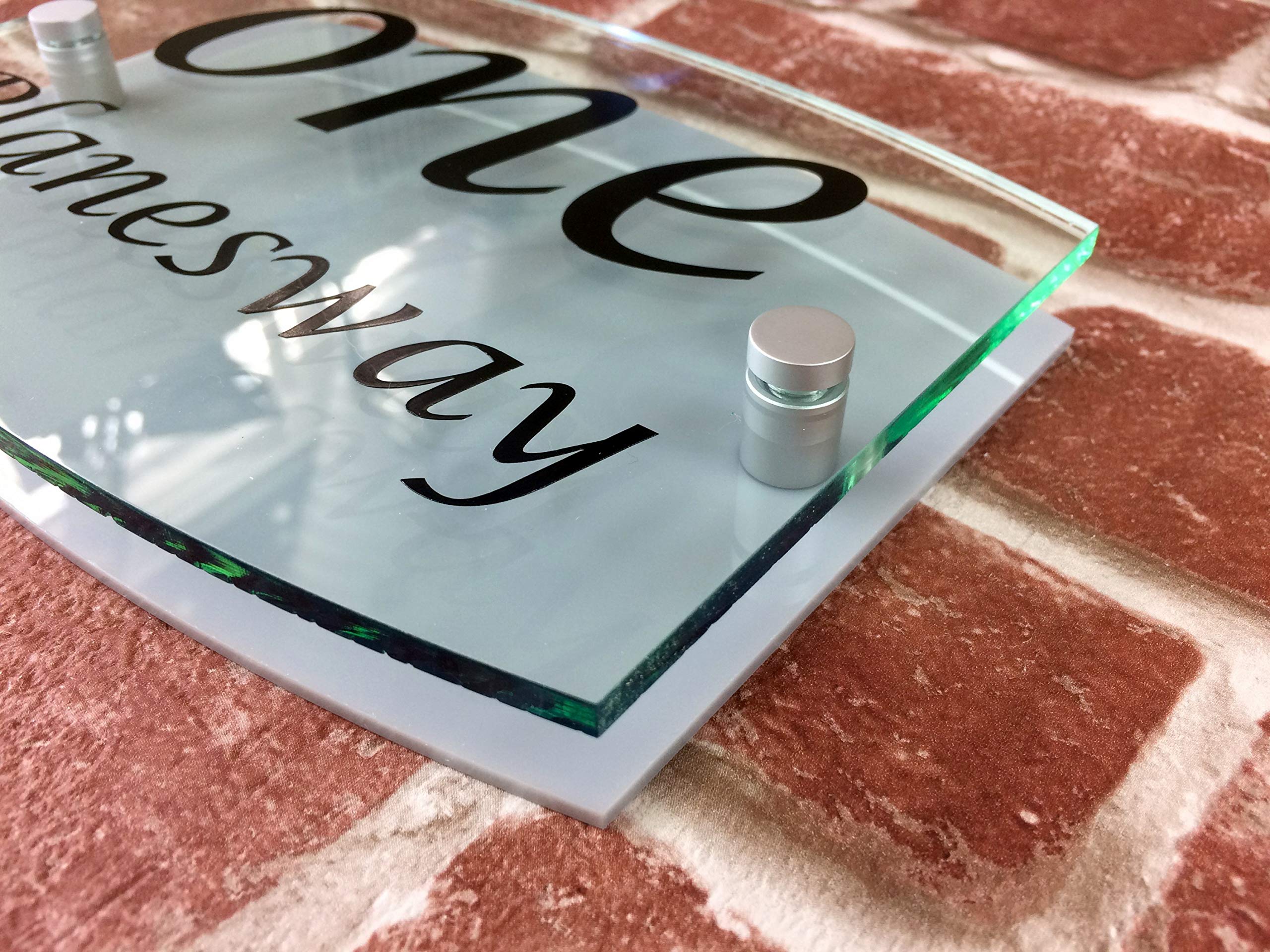 Custom Acrylic House Sign Plaque with House Number & Street Name - Modern Glass Effect Door Plaque for Home Address Display | Perfect for Front Door, Mailbox & Apartment Entryway