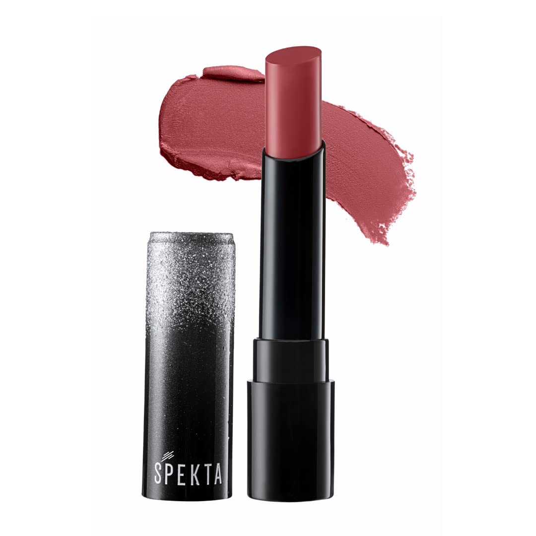 Spekta Matte Lipstick - Long Lasting Nude Pink Shade 105 Alpha (Dusty Rose, 3.7g) | Vegan, Transfer-Proof with SPF 10 | Perfect for Everyday Wear, Date Night & Professional Meetings