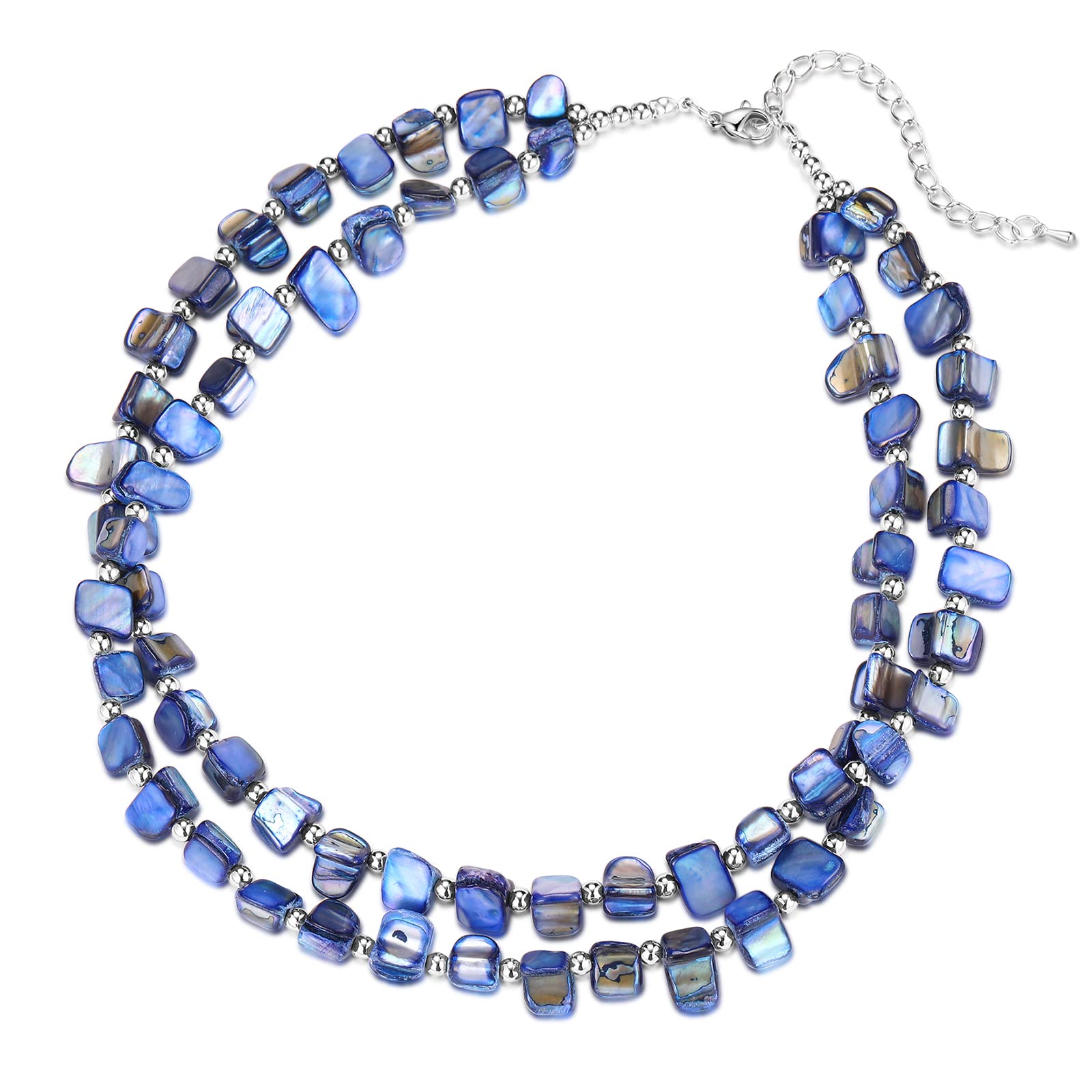 Boho Layered Shell Beaded Necklace - Handmade Colorful Beaded Choker for Women | Beach Vacation, Summer Festival & Boho Chic Outfit Jewelry Accessory
