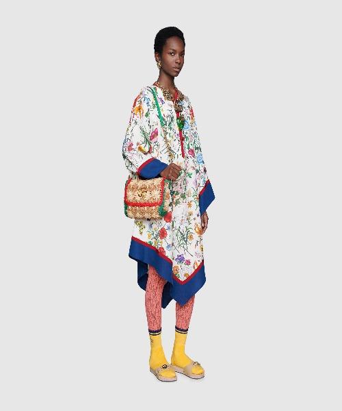 Gucci Marmont Raffia Small Shoulder Bag in Red & Green - Perfect for Summer Outings, Beach Vacations, and Casual Chic Style