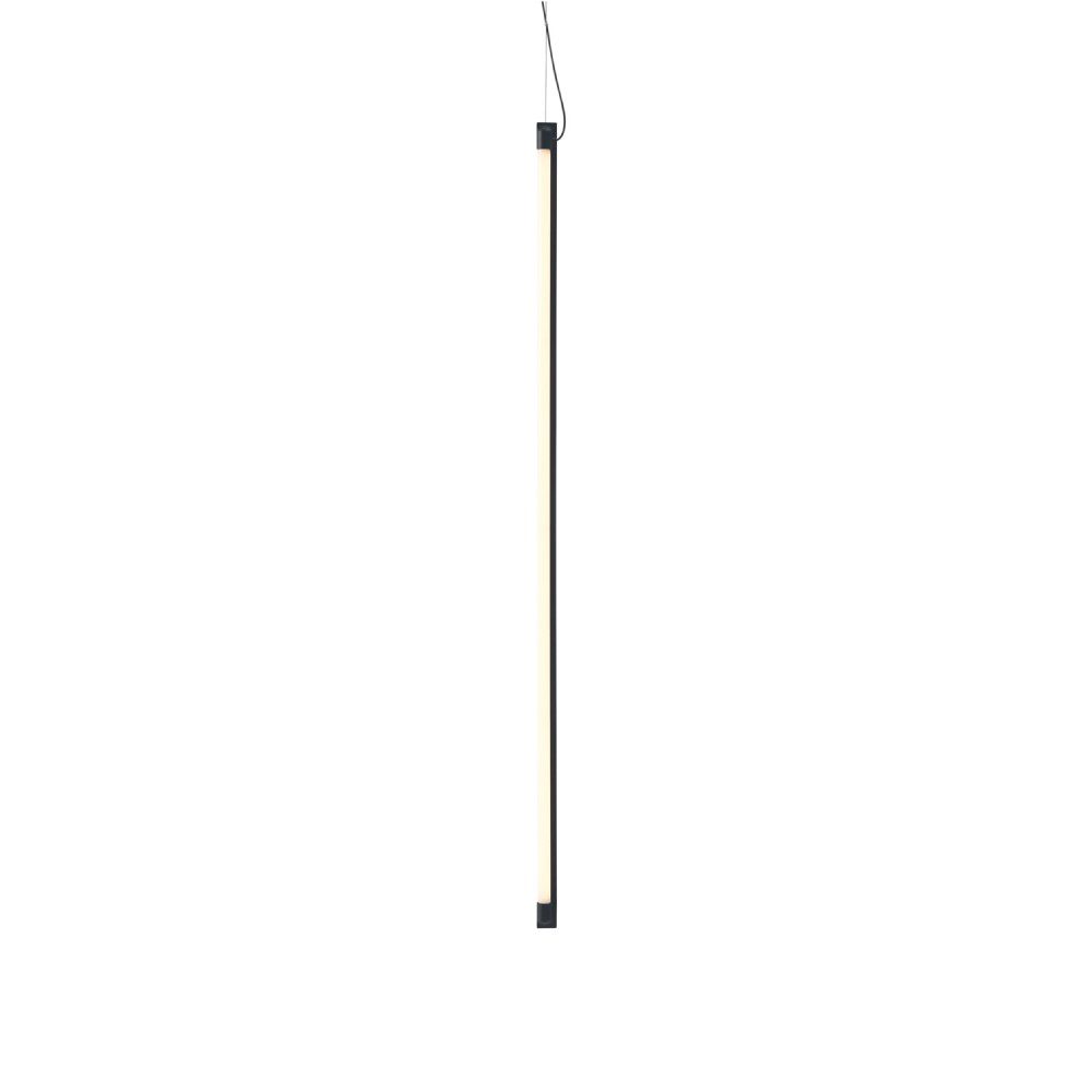 Muuto Fine Suspension Lamp - Modern Scandinavian Pendant Light in 3 Sizes (Black) for Dining Room, Kitchen Island & Living Room Lighting