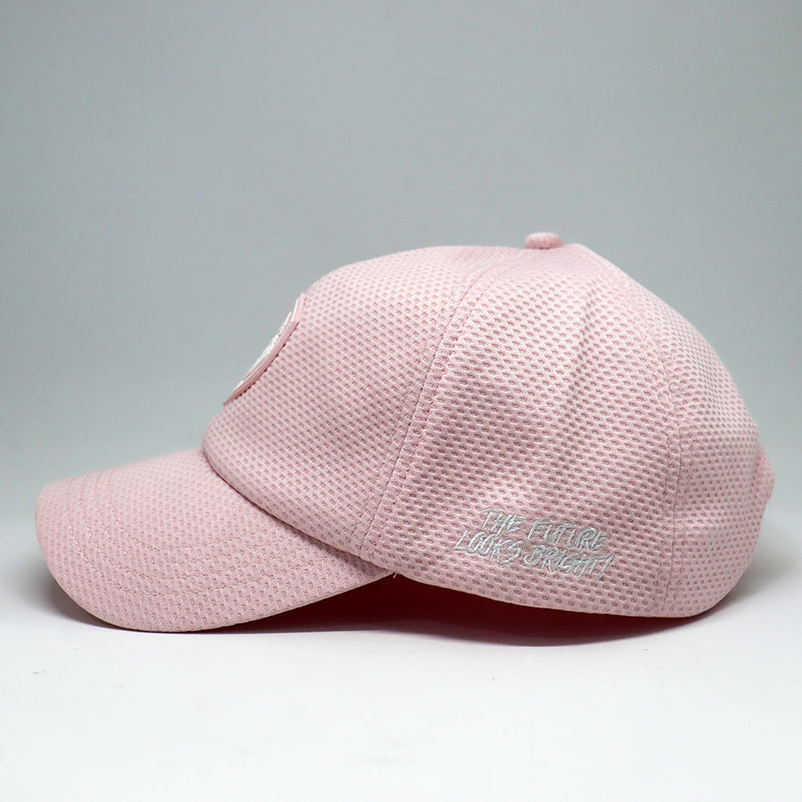 VT Shield Future Looks Bright Powder Pink Velcro Performance Hat - Adjustable Baseball Cap for Running, Golf, Outdoor Sports & Casual Wear