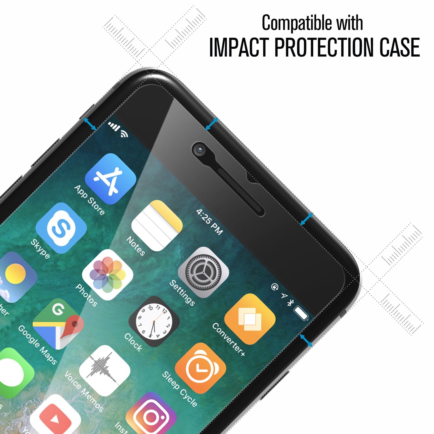iPhone 8 Plus/7 Plus/6s Plus/6 Plus Tempered Glass Screen Protector - 9H Hardness, HD Clear, Anti-Scratch, Bubble-Free - Perfect for Daily Use, Gaming, and Work Protection