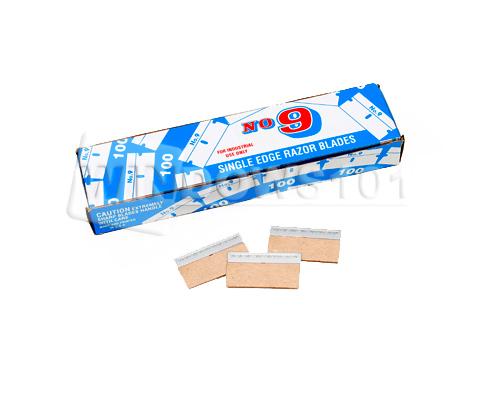 9 Single Edge Razor Blades 1 Inch - 100 Pack Bulk - Sharp Stainless Steel Replacement Blades for Hair Shaving, Craft Cutting & DIY Projects