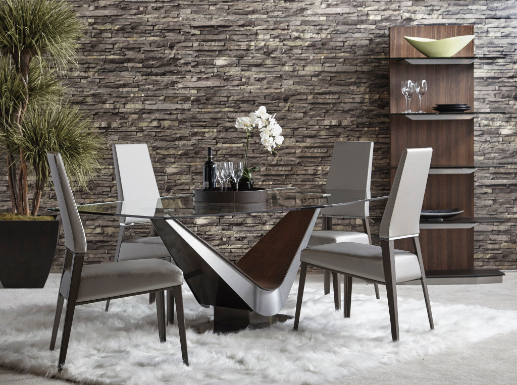 ELITE MODERN Victor Dining Table - Solid Wood Dining Table for 6-8 People, Modern Farmhouse Style - Perfect for Family Dinners & Entertaining Guests