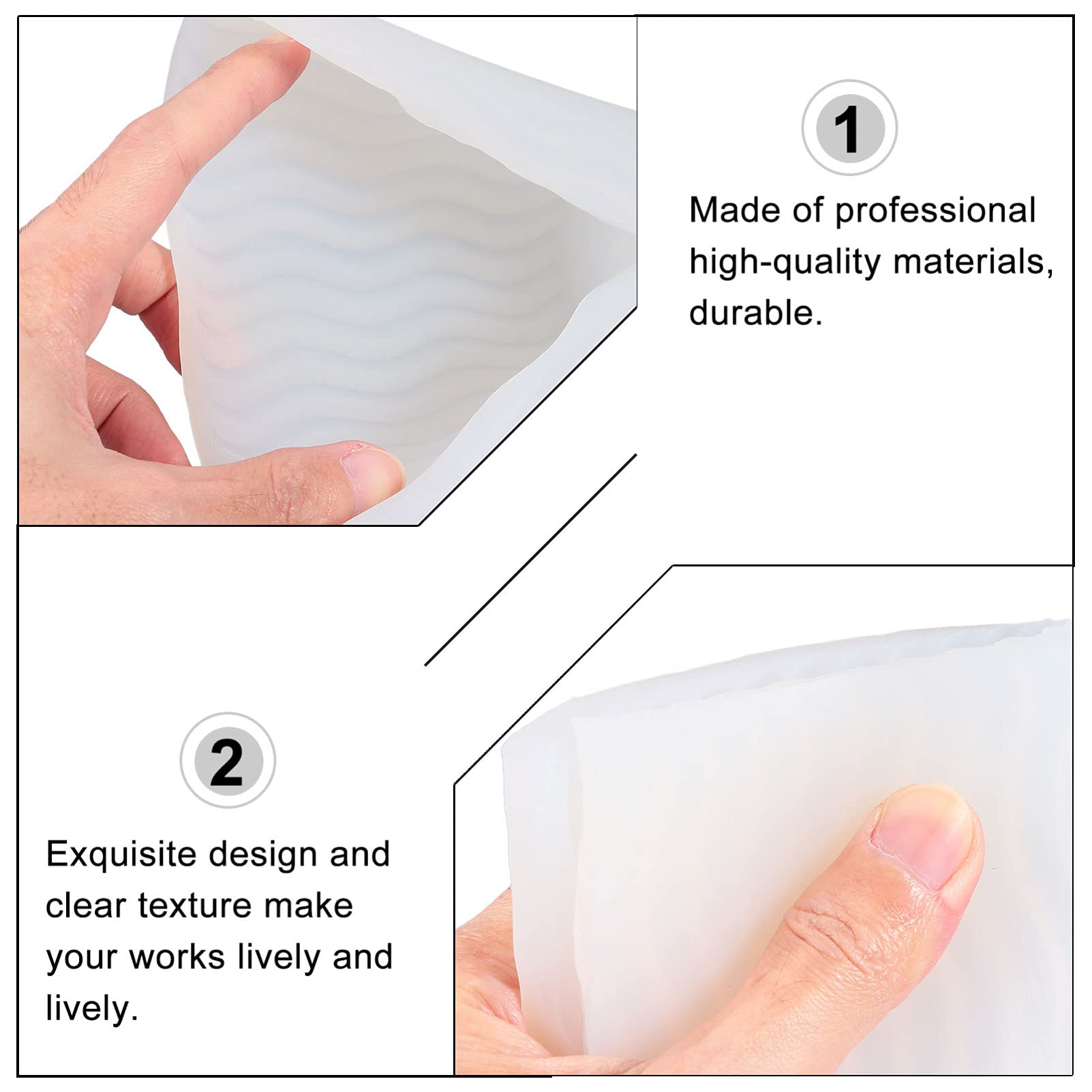Geometric Abstract Silicone Candle Mold - DIY Scented Candle Making Kit, Reusable White Candle Soap Mold for Home Decor, Wedding Favors & Aromatherapy Gifts