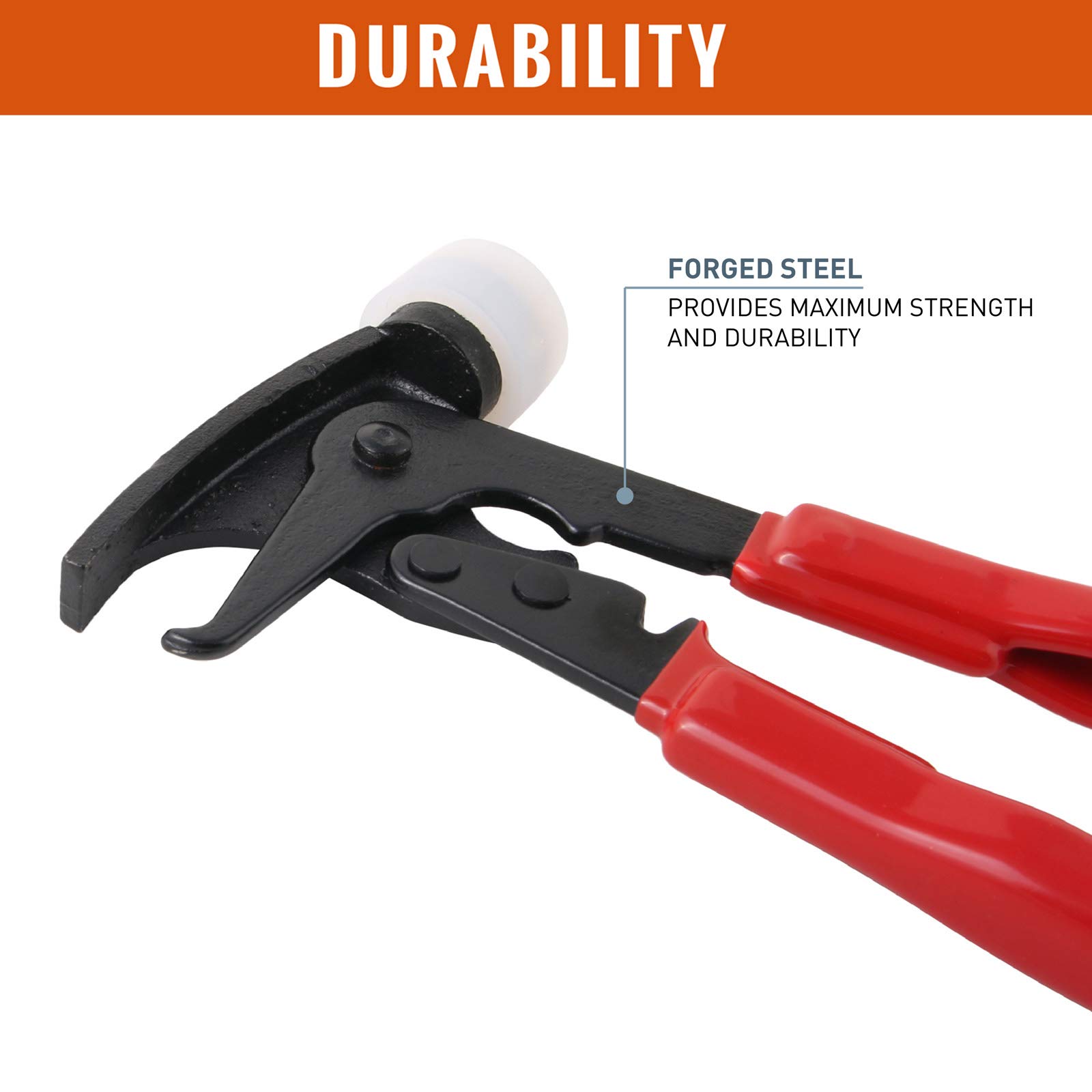RockTrix Heavy Duty Wheel Weight Hammer - Professional Wheel Balancing Tool for Clip-On Weights - Perfect for Auto Shops & DIY Car Maintenance (Red)