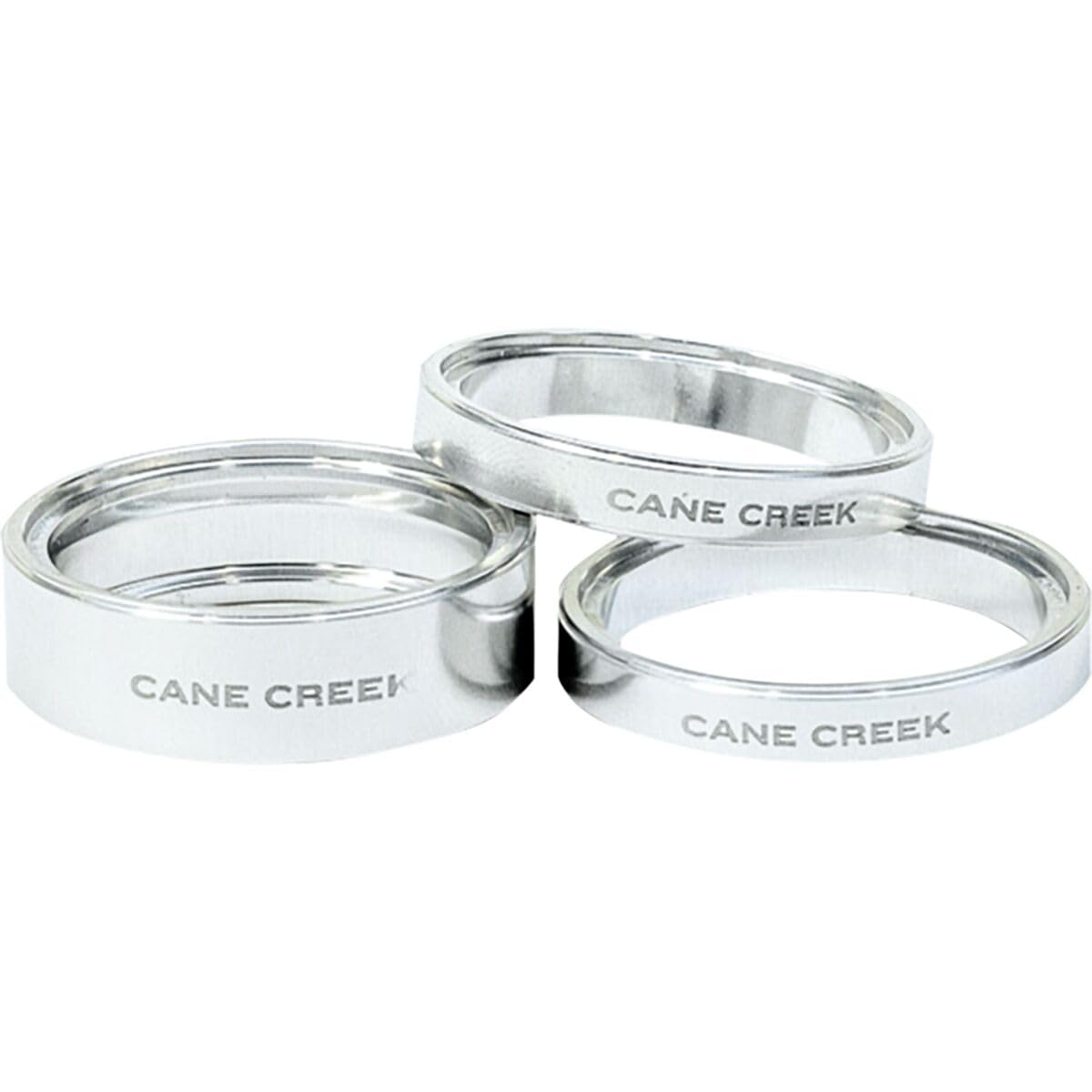 Cane Creek Interlok Headset Spacer Kit - 1-10mm & 2-5mm Silver Spacers for Bicycle Fork Stem | Perfect for MTB, Road Bike & Cycling Upgrades