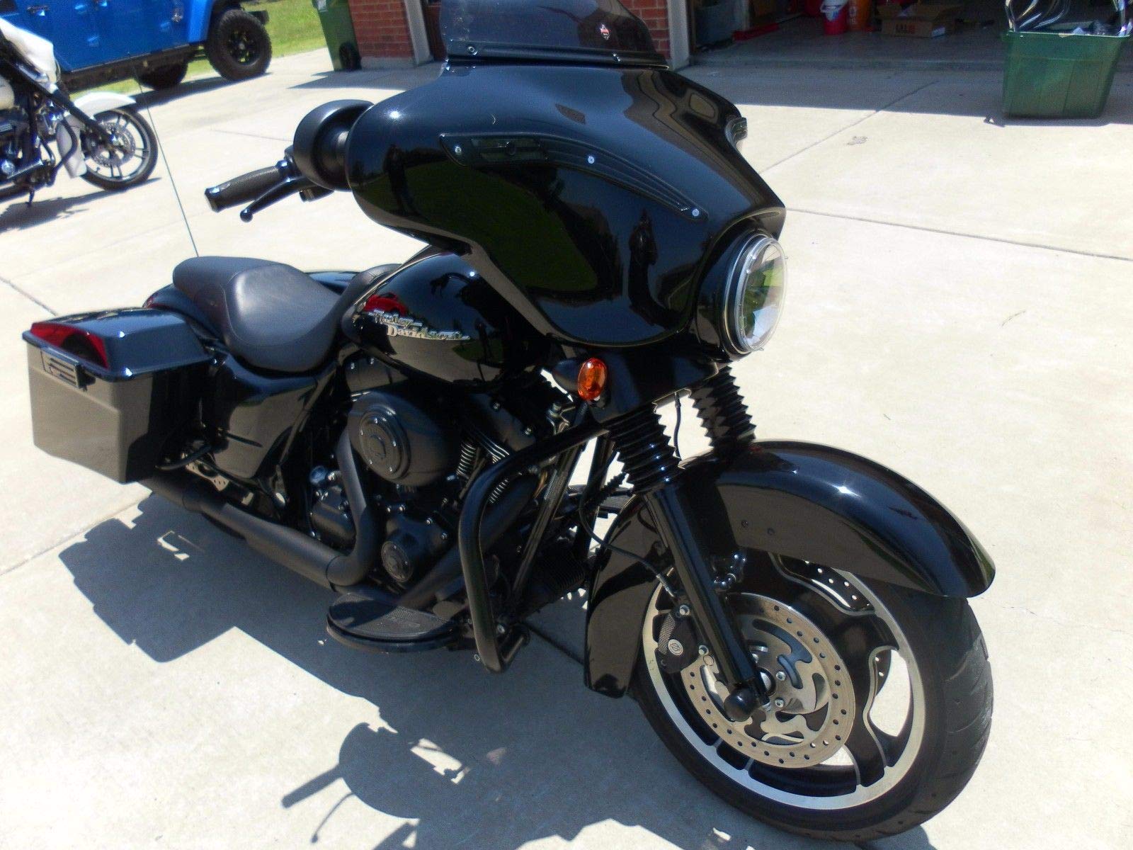 XKMT Harley Davidson Black Engine Guard Compatible for 2009-2019 Touring, Street Glide, Road King Models - Durable Motorcycle Protection for Long Rides & Cruising