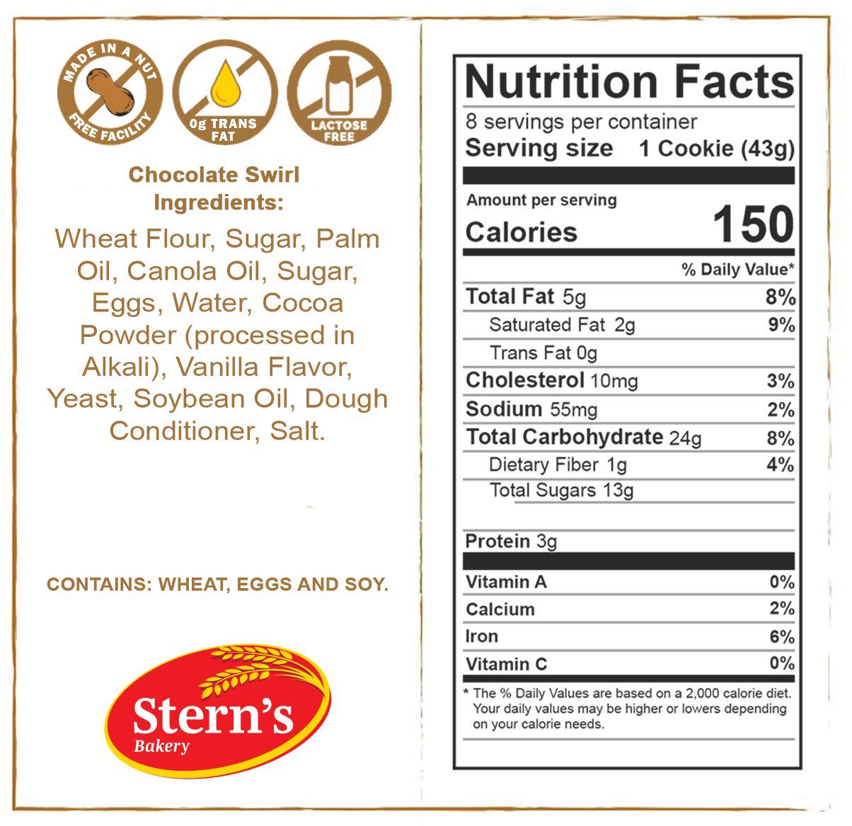 Delicious 1.5 Oz Chocolate Croissant Snacks - Dairy Free & Nut Free Pastries by Stern's Bakery (80 Count) - Perfect for Office, School Lunchbox & Back to School Snacks